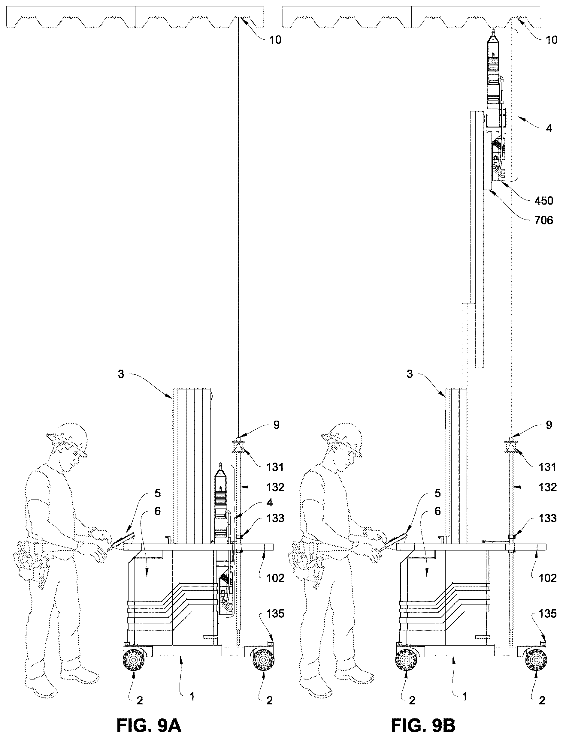 Patent US12617026 Figure 6 – Overhead drill and anchor press