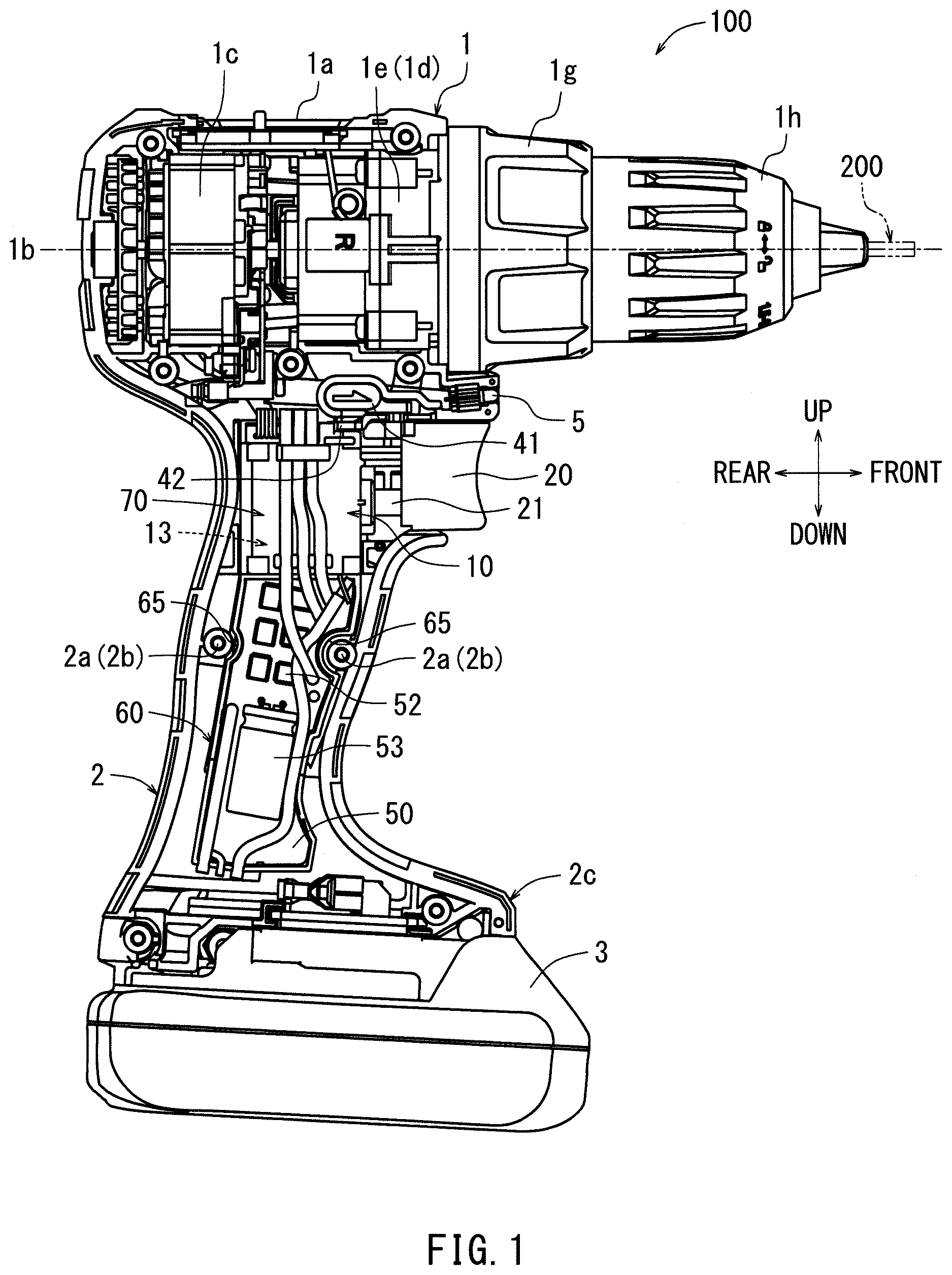 Patent US12617028 Figure 1 – Power tool and control module therefor