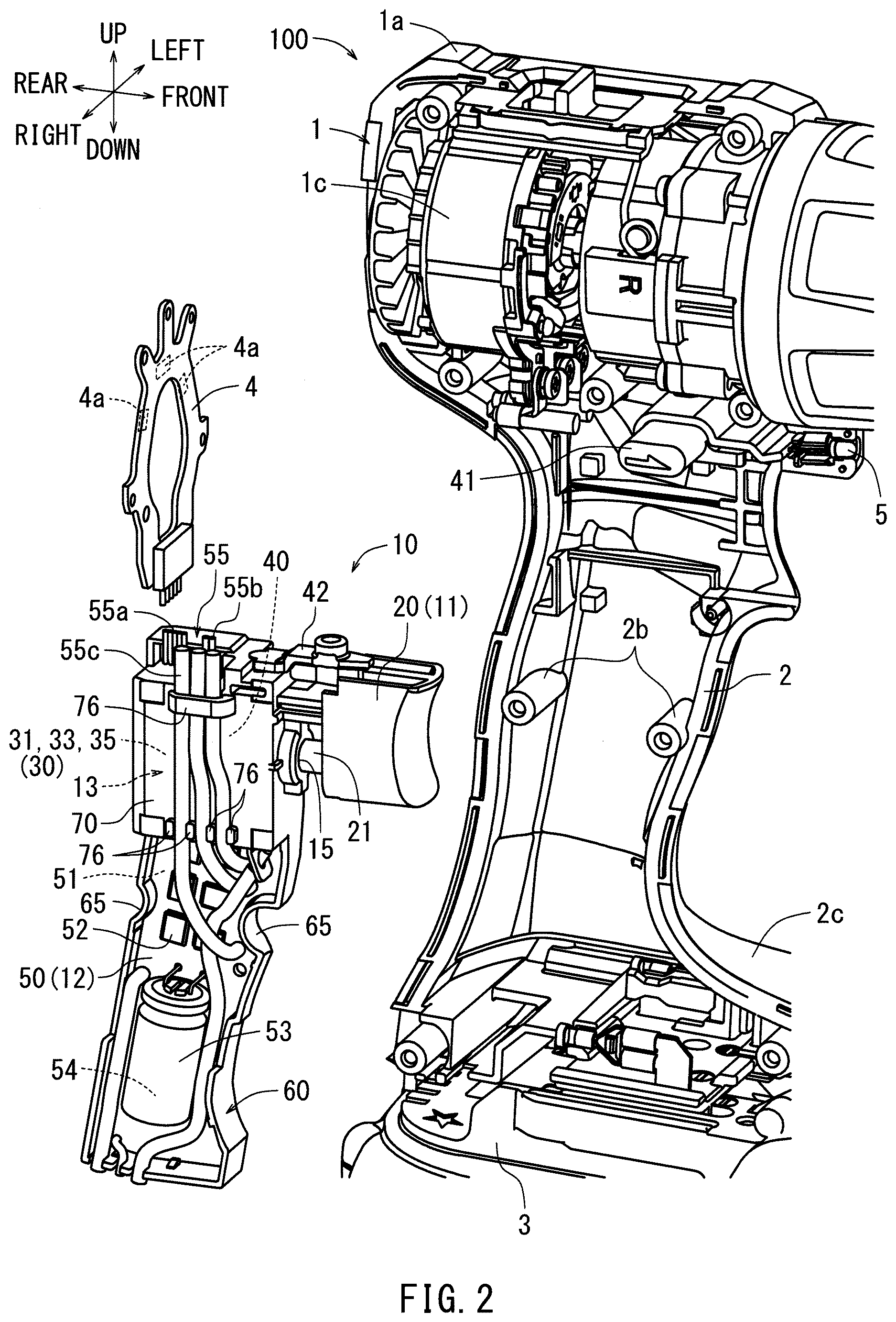 Patent US12617028 Figure 2 – Power tool and control module therefor