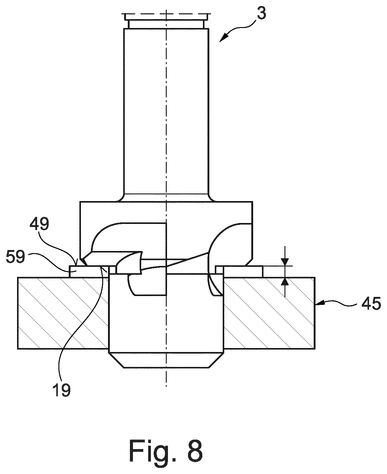Patent US12617029 Figure 8 – Method for determining a working depth of a tool and tool for machining a workpiece