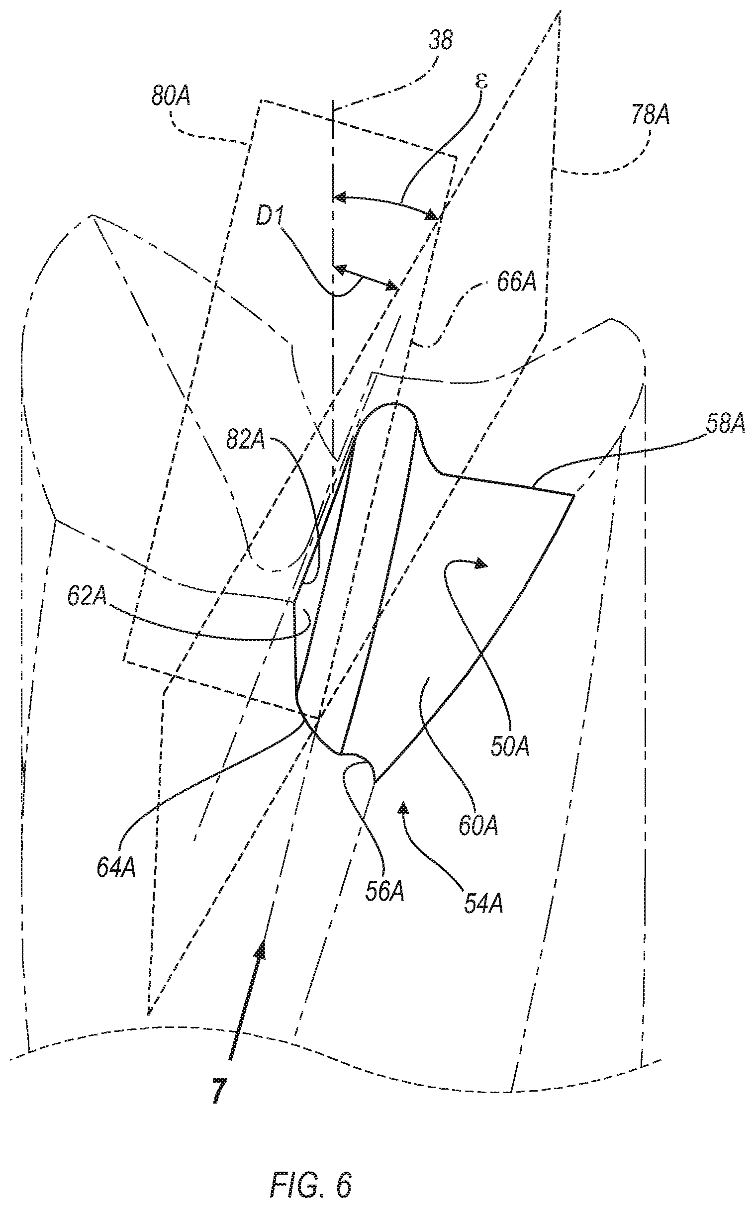 Patent US12617030 Figure 5 – Anti-skive drill bit