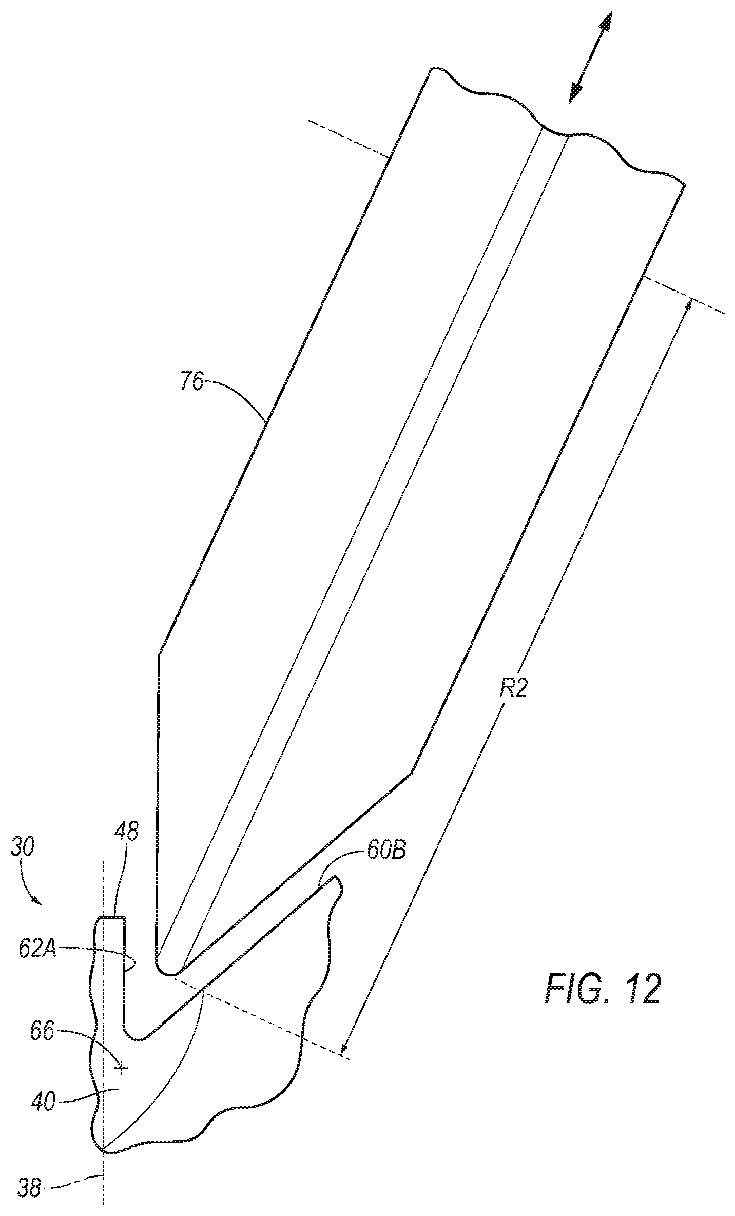 Patent US12617030 Figure 11 – Anti-skive drill bit