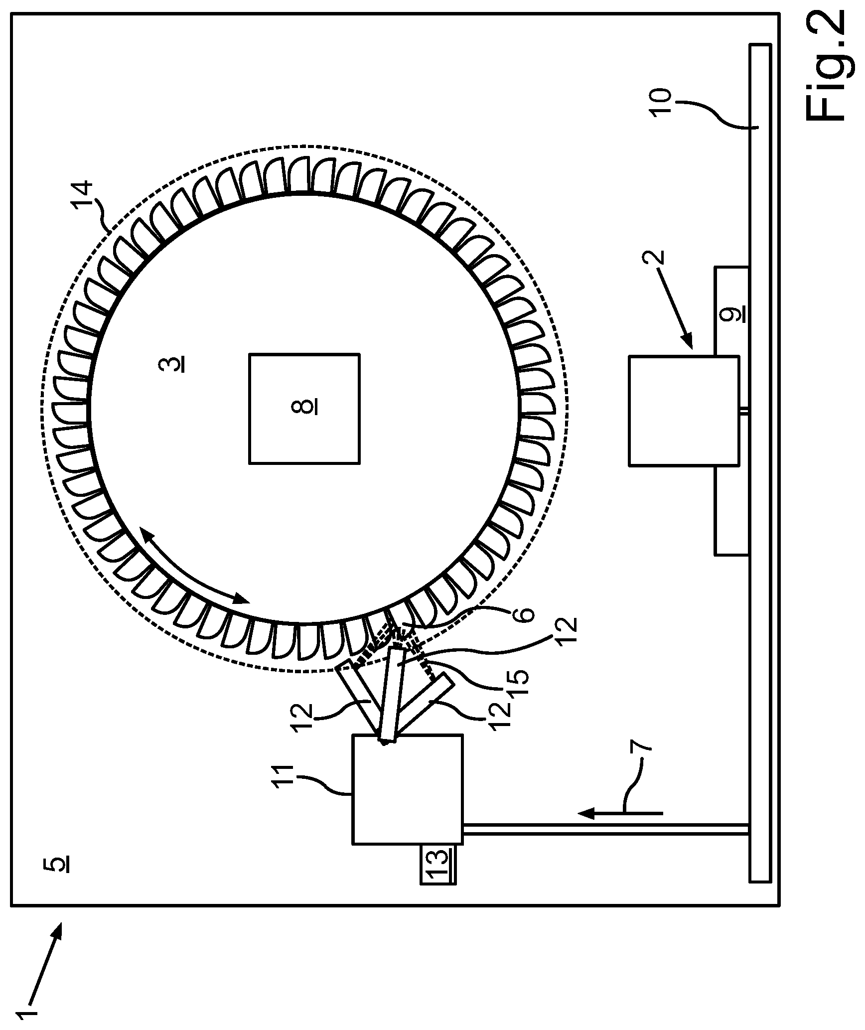 Patent US12617033 Figure 2 – Manufacturing device for electrochemical machining of a component, in particular a turbine component, method for electrochemical machining of a component, and component