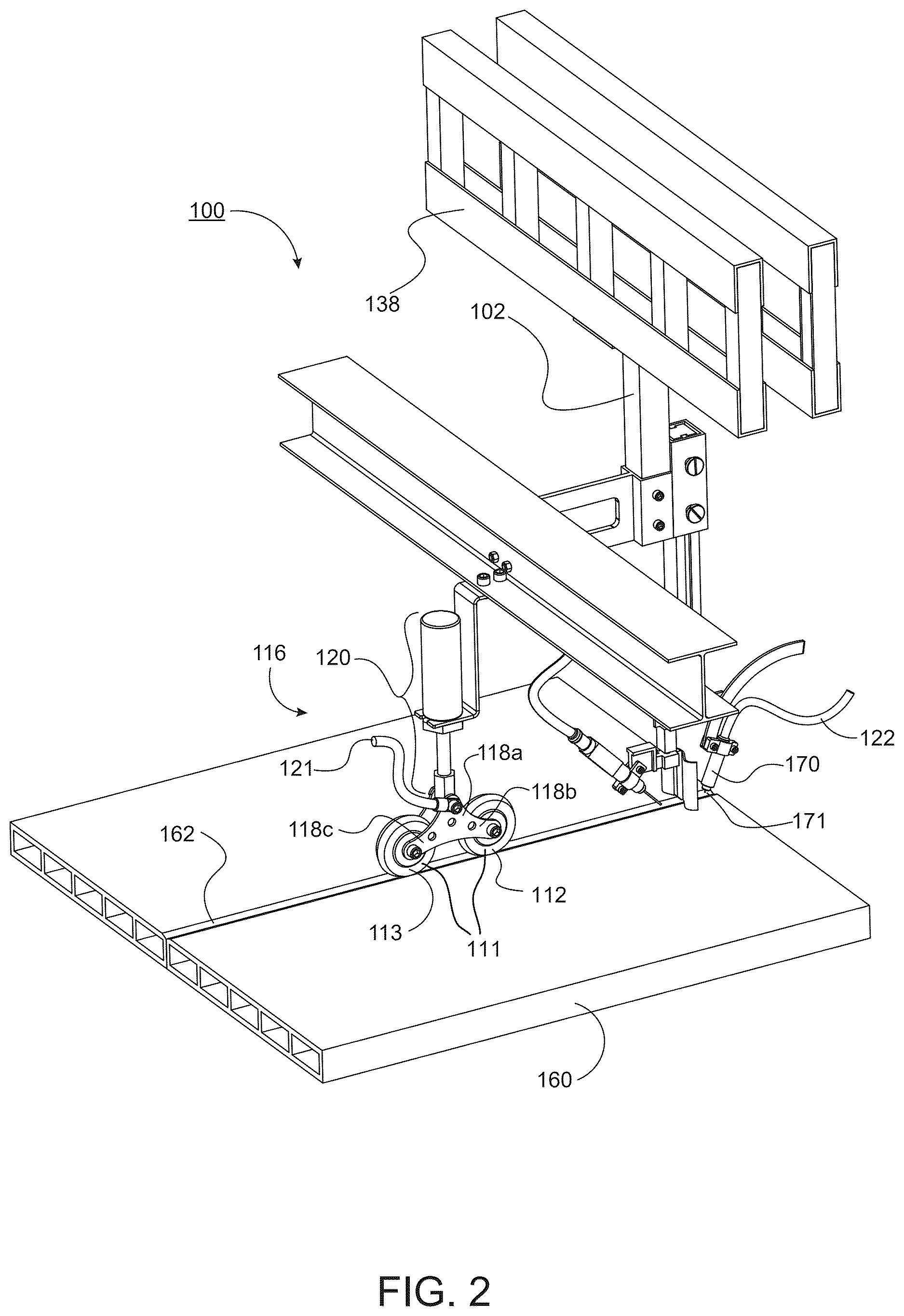 Patent US12617036 Figure 2 – Return current roller for automatic welder