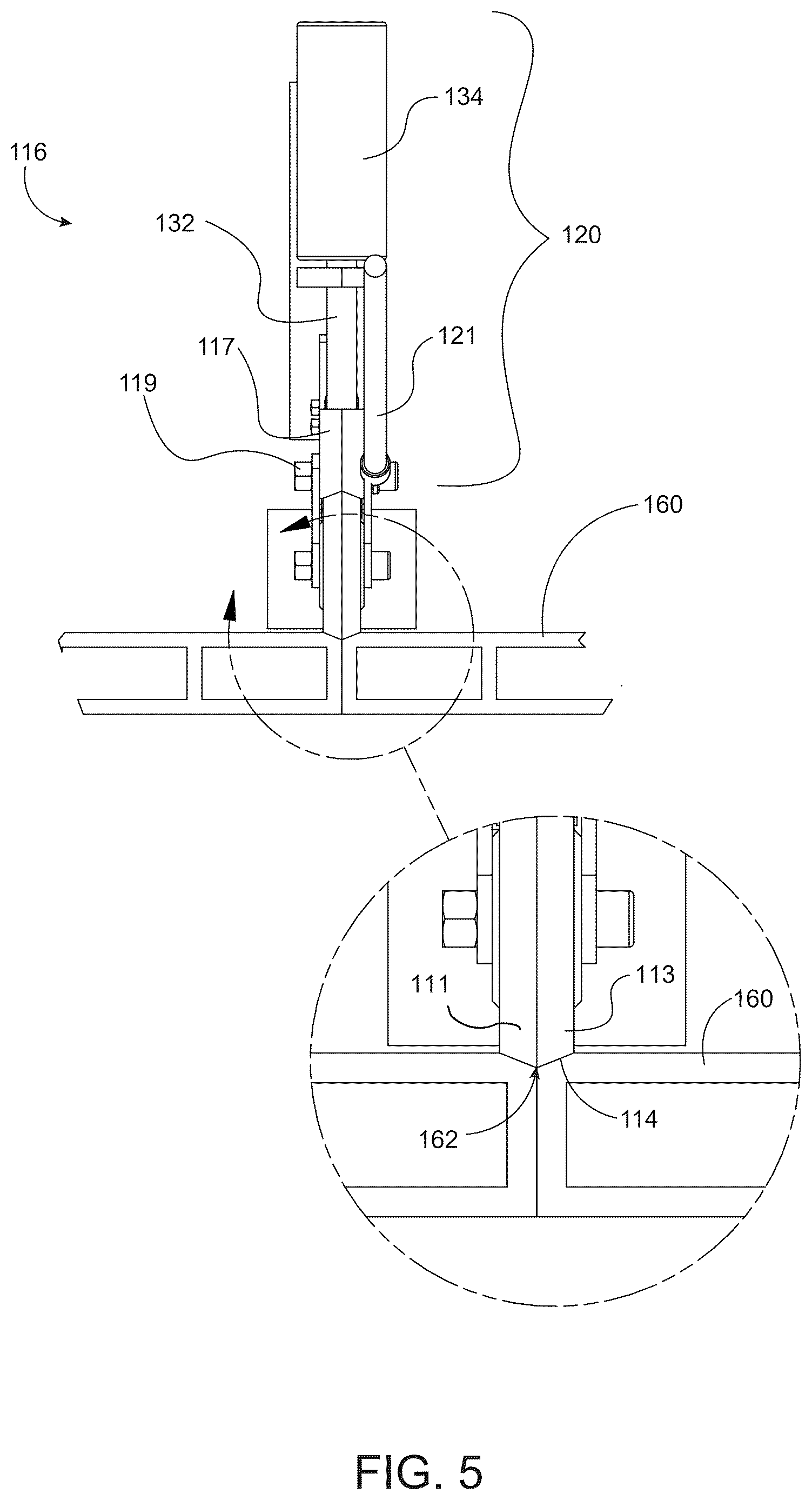 Patent US12617036 Figure 5 – Return current roller for automatic welder