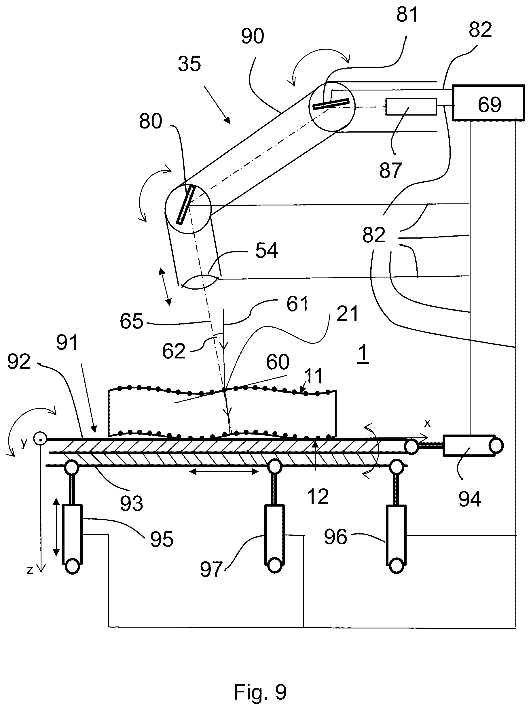 Patent US12617041 Figure 5 – Method and apparatus for filamentation of workpieces not having a plan-parallel shape, and workpiece produced by filamentation