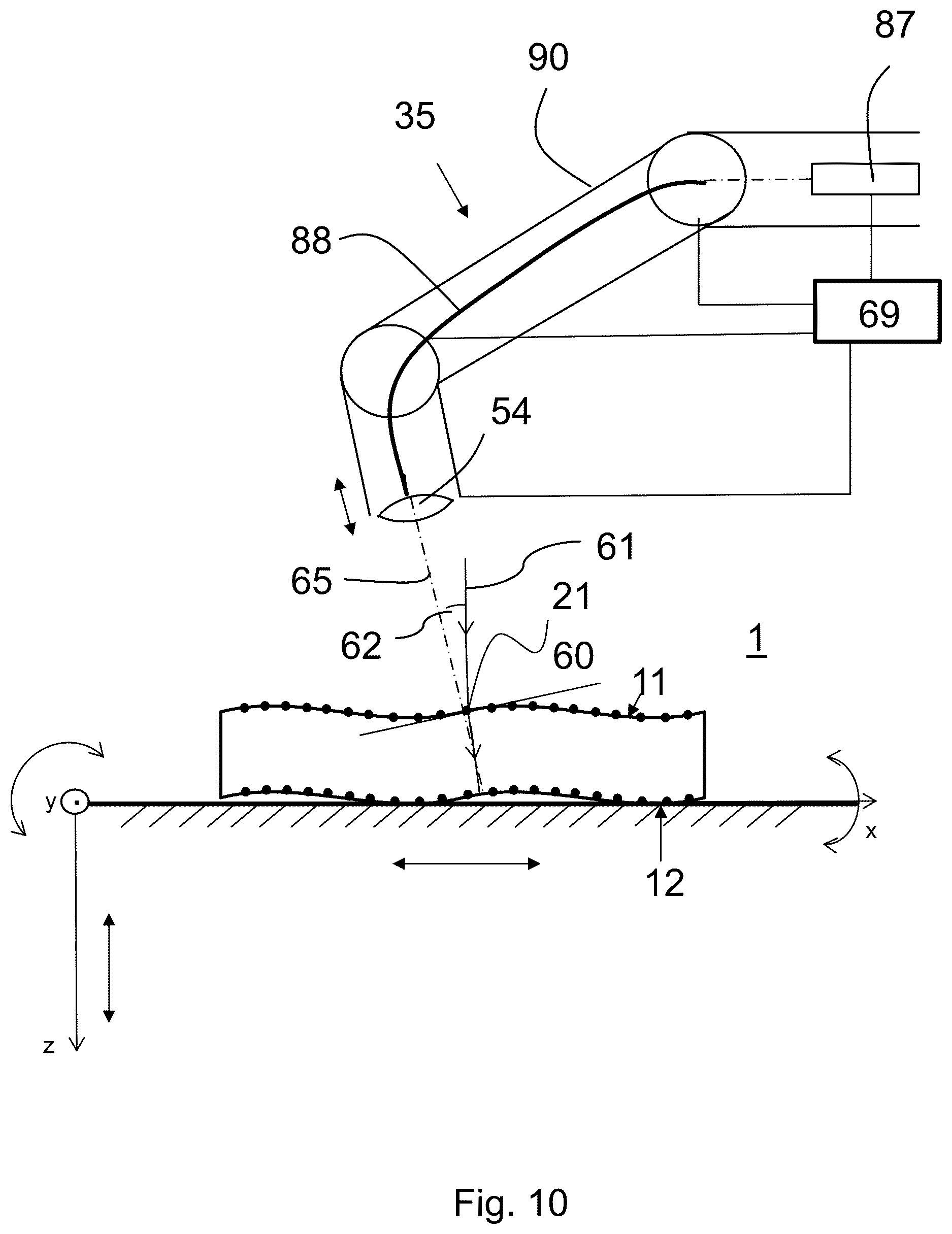 Patent US12617041 Figure 6 – Method and apparatus for filamentation of workpieces not having a plan-parallel shape, and workpiece produced by filamentation