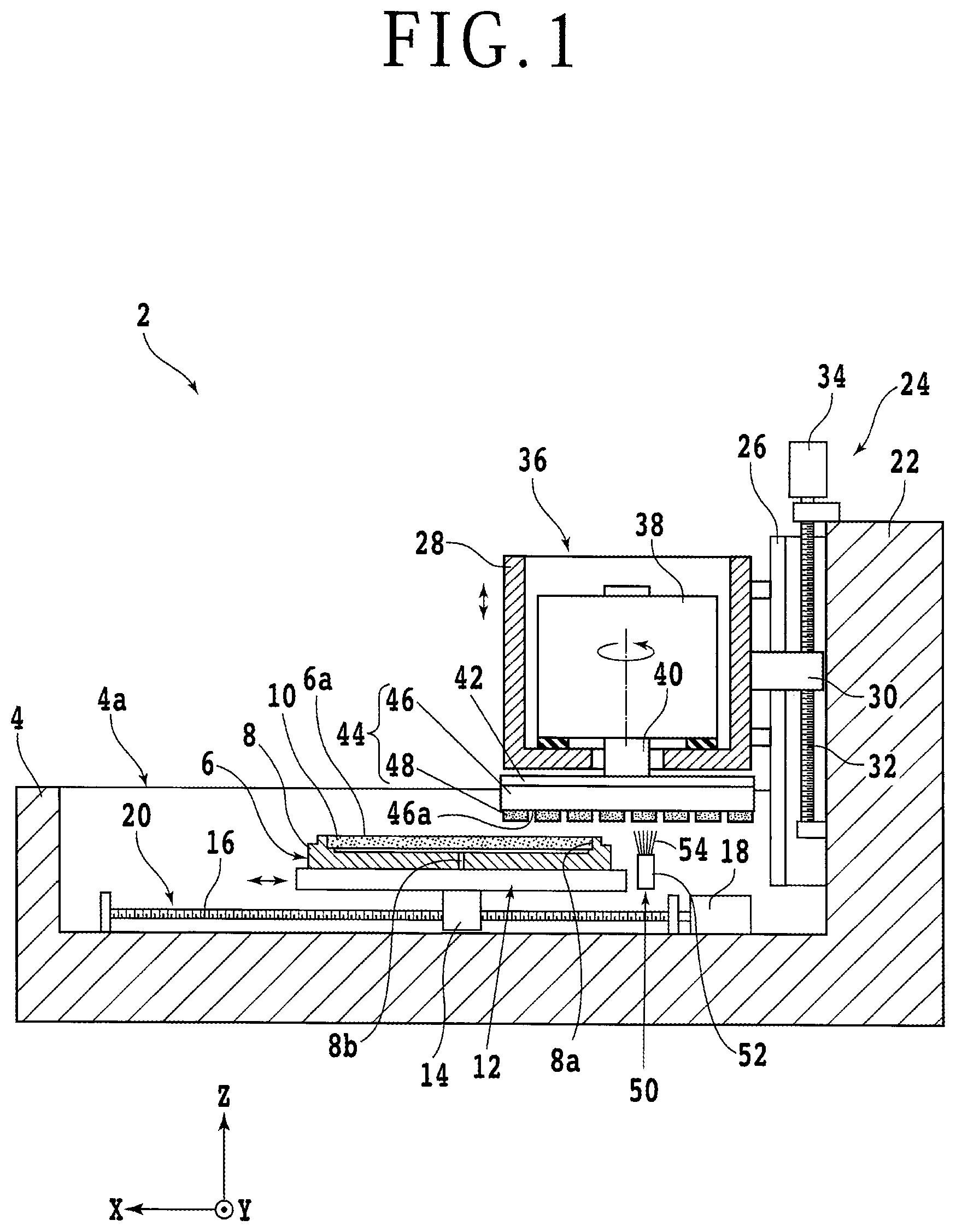 Patent US12617054 Figure 1 – Creep feed grinding apparatus