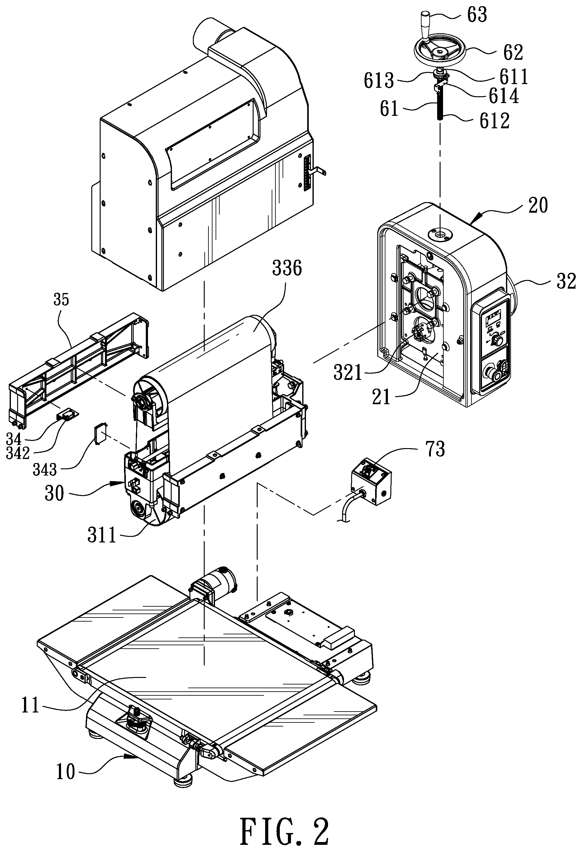 Patent US12617056 Figure 2 – Belt sander capable of automatically adjusting oscillating position of abrasive belt