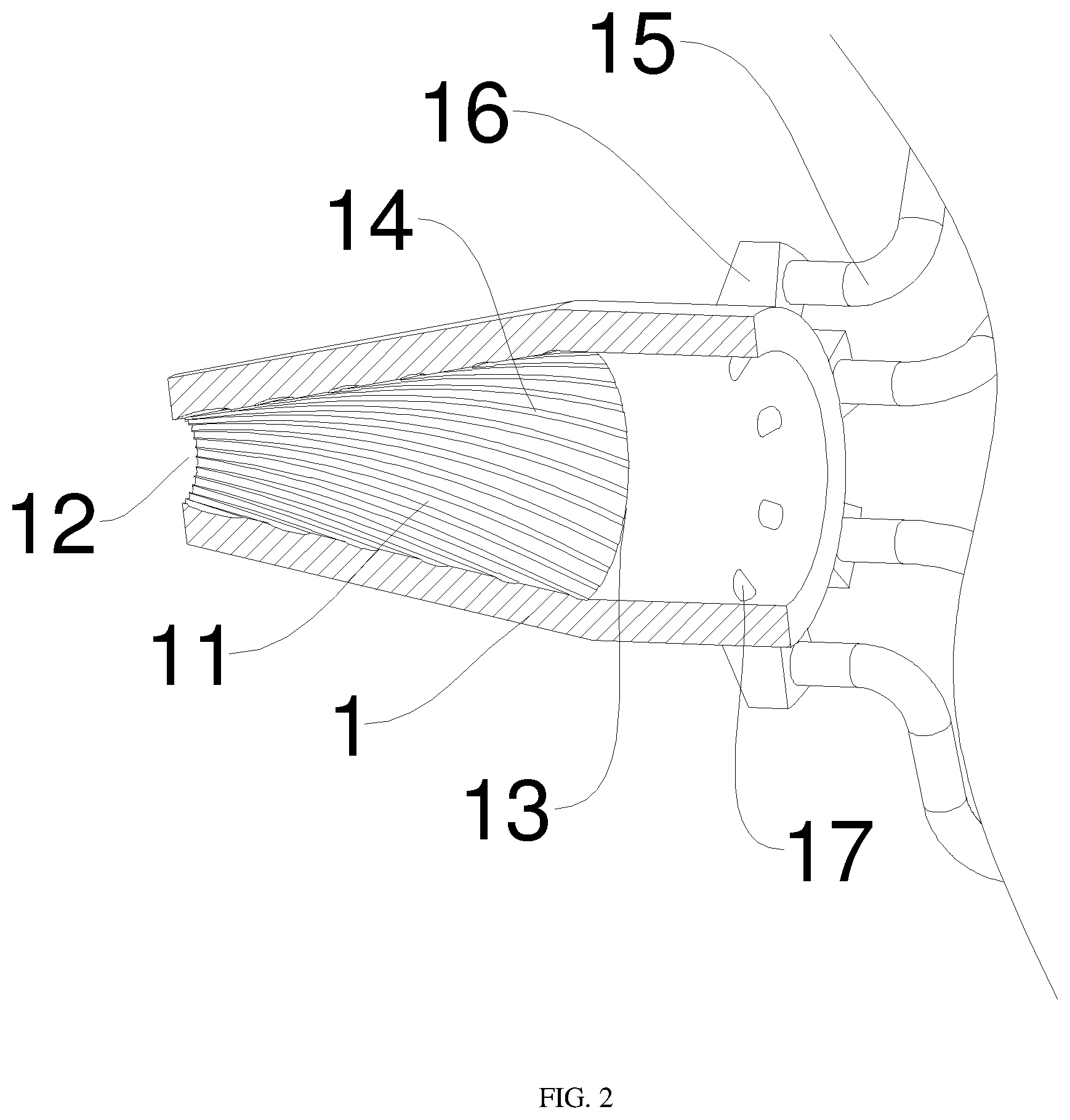 Patent US12617059 Figure 2 – Spray head device and sandblasting device for automobile part processing
