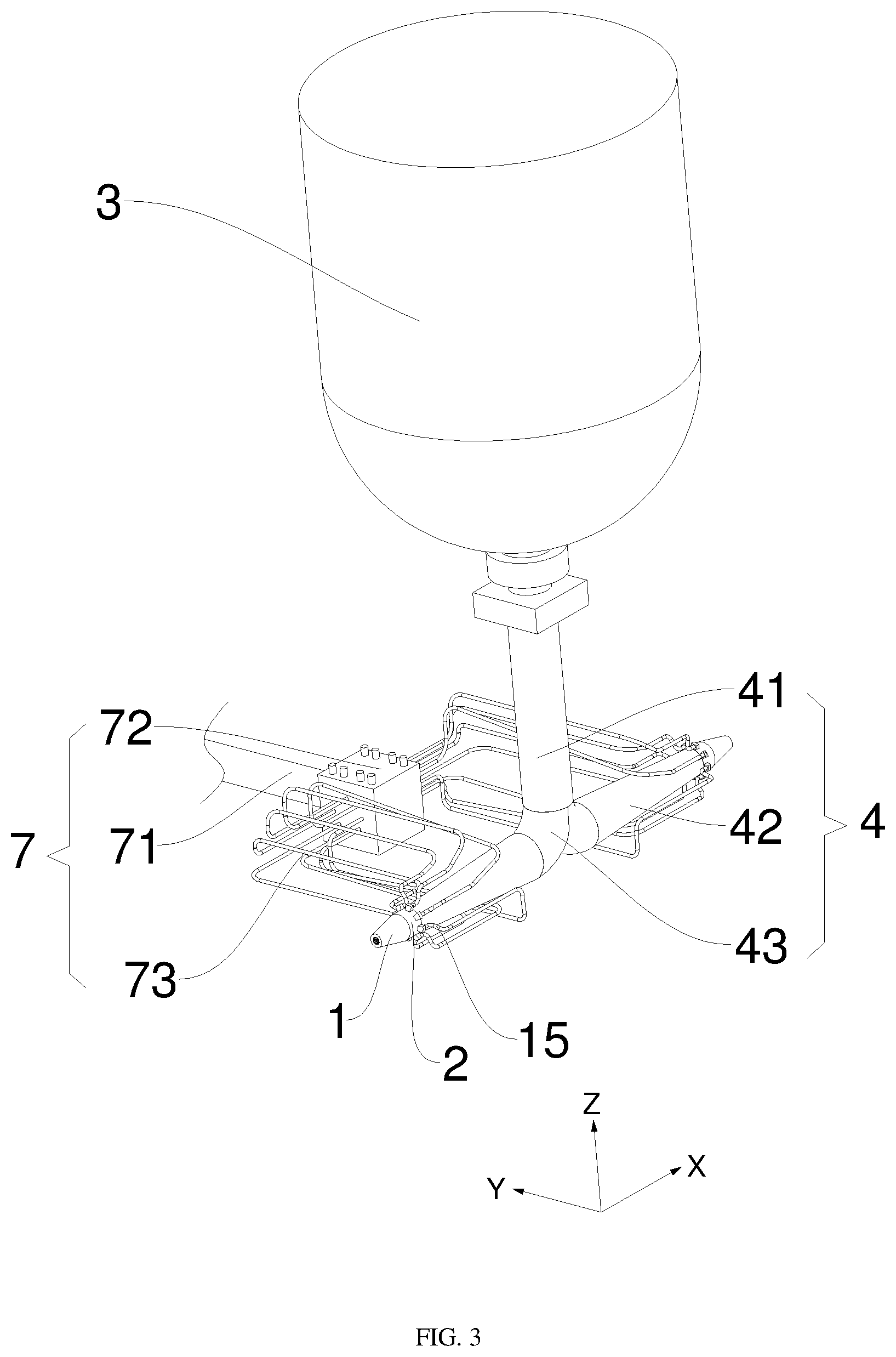 Patent US12617059 Figure 3 – Spray head device and sandblasting device for automobile part processing