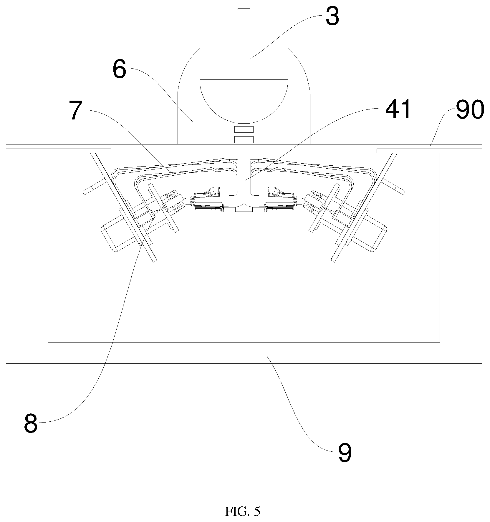 Patent US12617059 Figure 5 – Spray head device and sandblasting device for automobile part processing