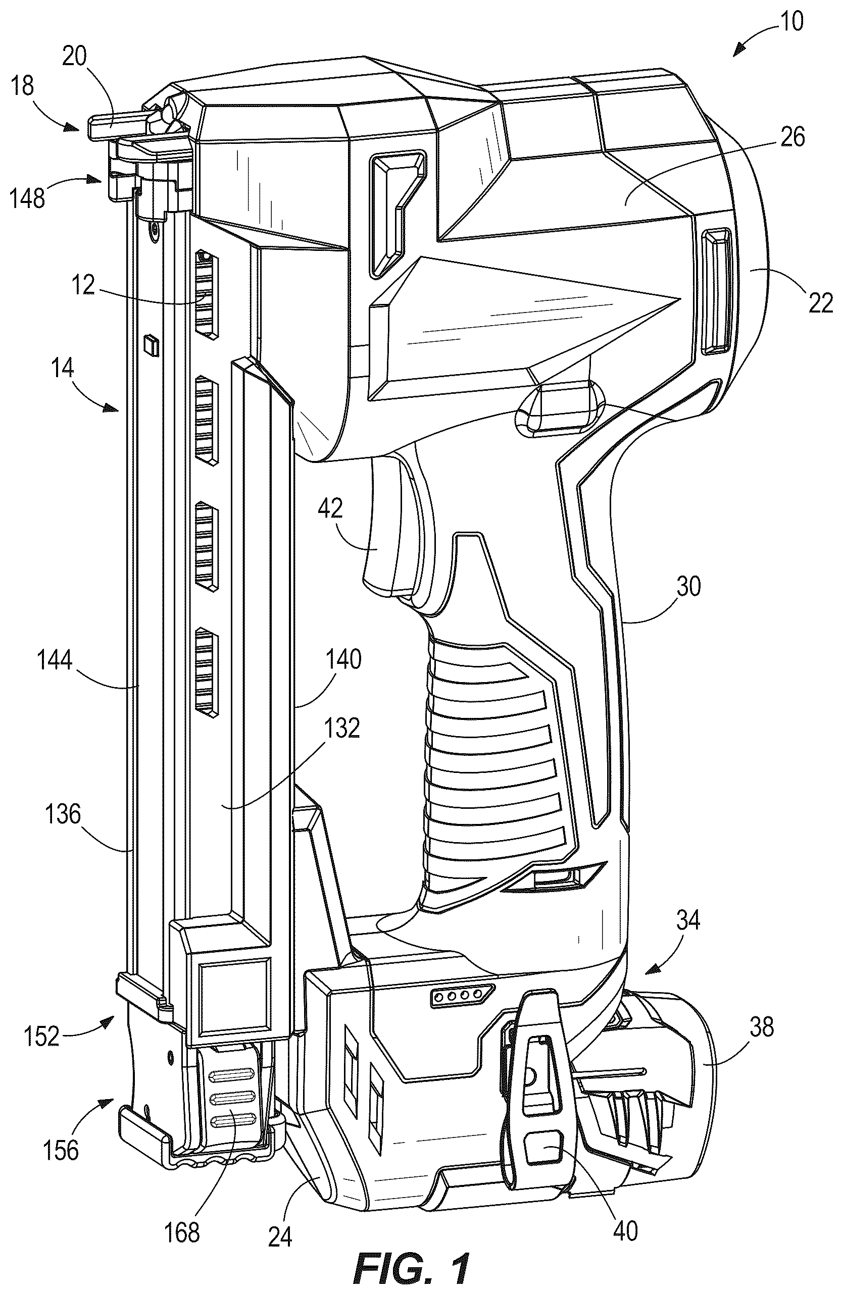 Patent US12617062 Figure 1 – Power tool sensing a multi-pole magnet junction