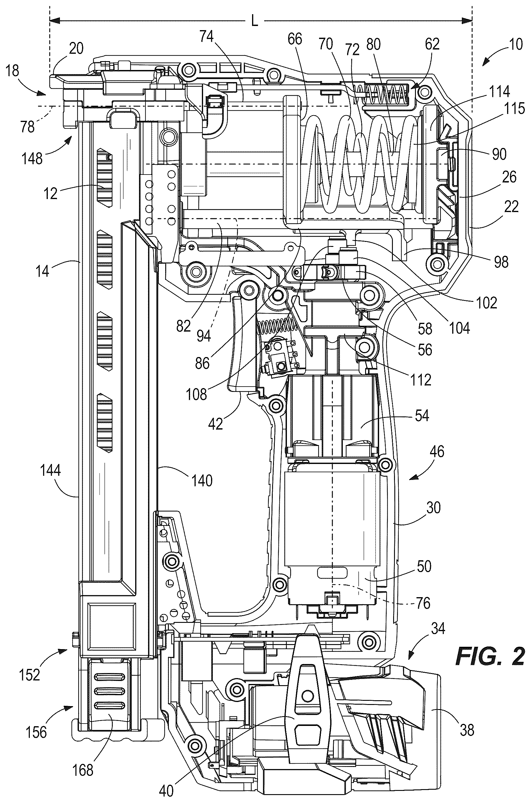 Patent US12617062 Figure 2 – Power tool sensing a multi-pole magnet junction
