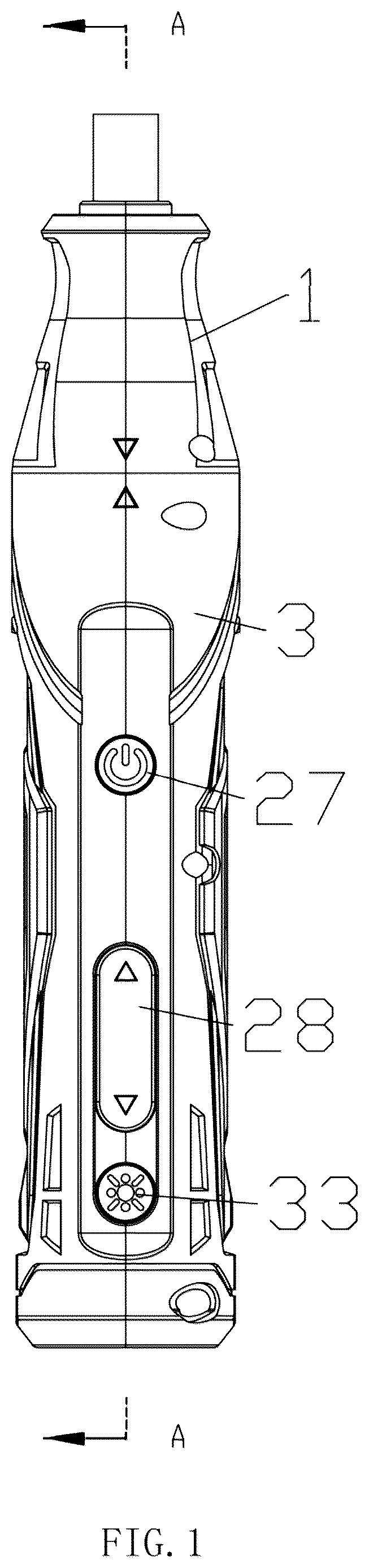 Patent US12617065 Figure 1 – Multifunctional electric tool with the function of easy head replacement