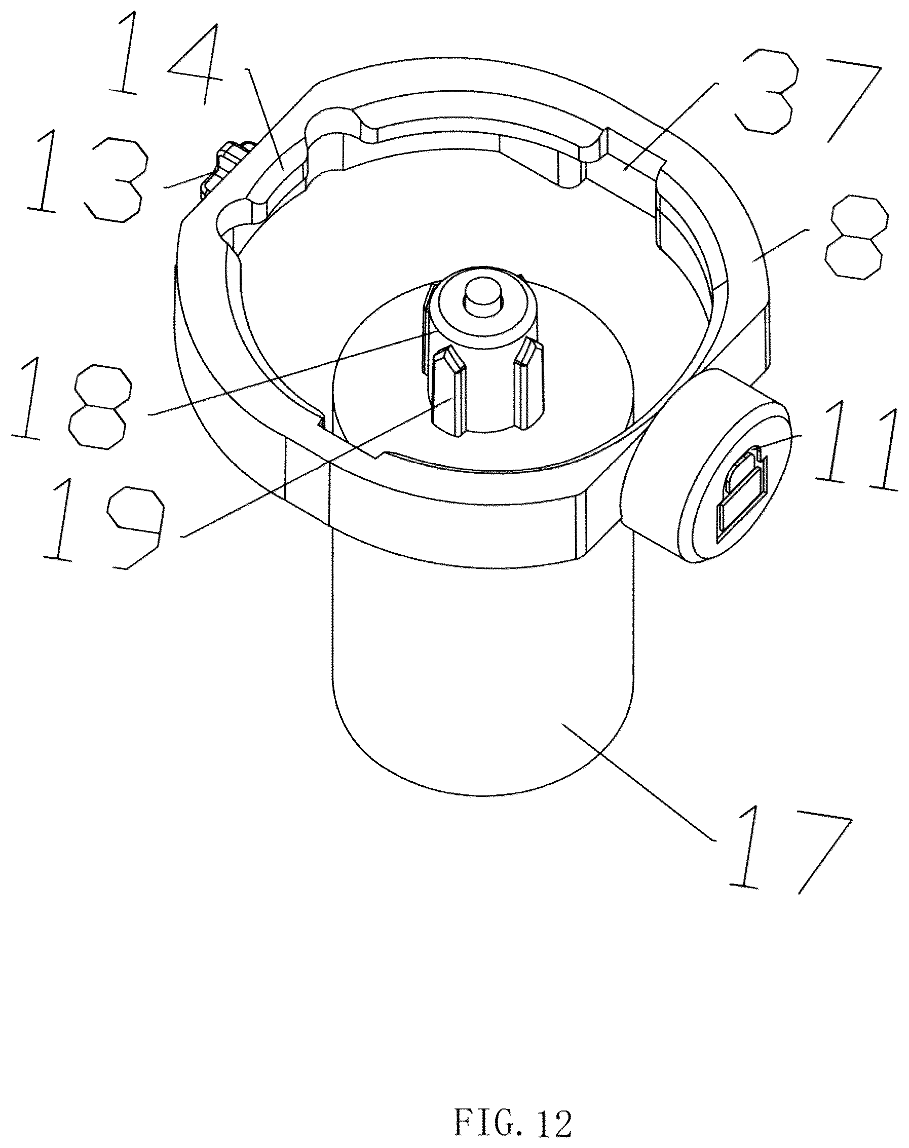 Patent US12617065 Figure 12 – Multifunctional electric tool with the function of easy head replacement