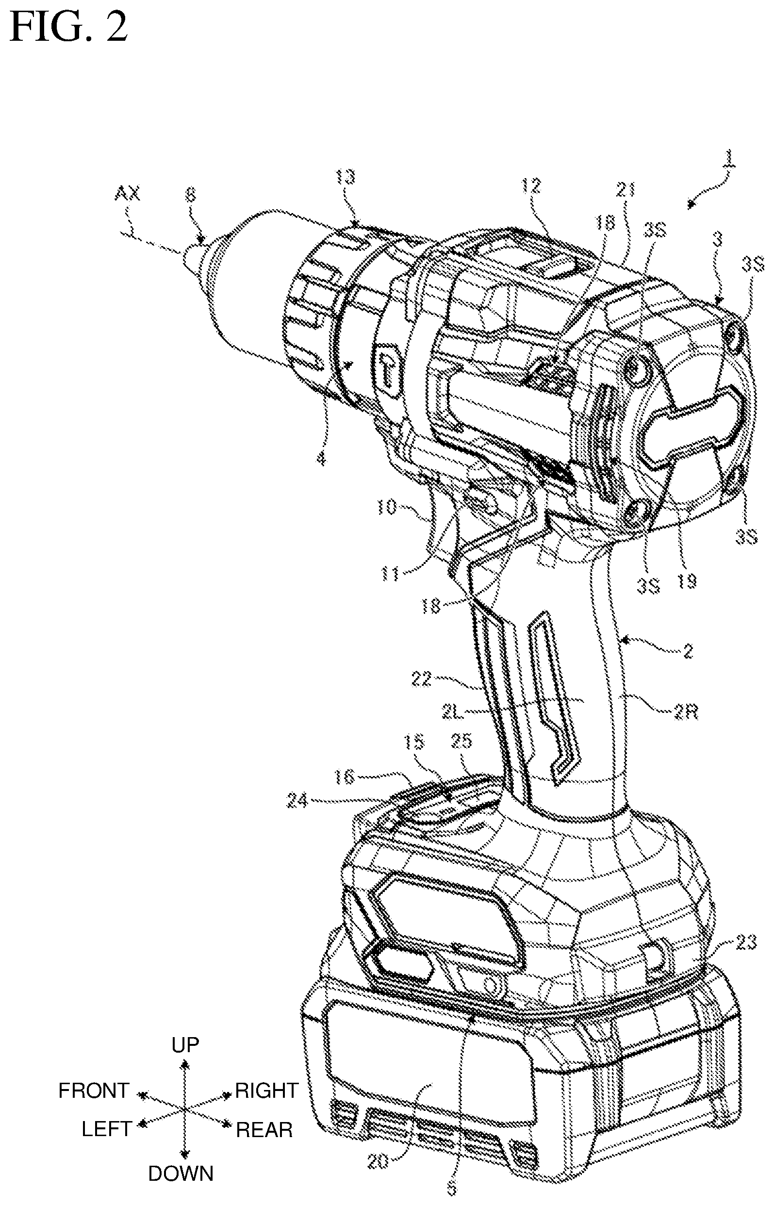 Patent US12617066 Figure 2 – Electric work machine and driver drill