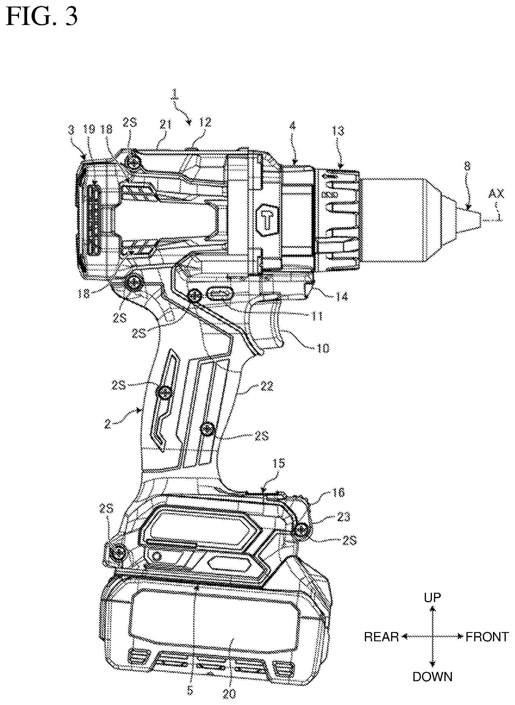 Patent US12617066 Figure 3 – Electric work machine and driver drill