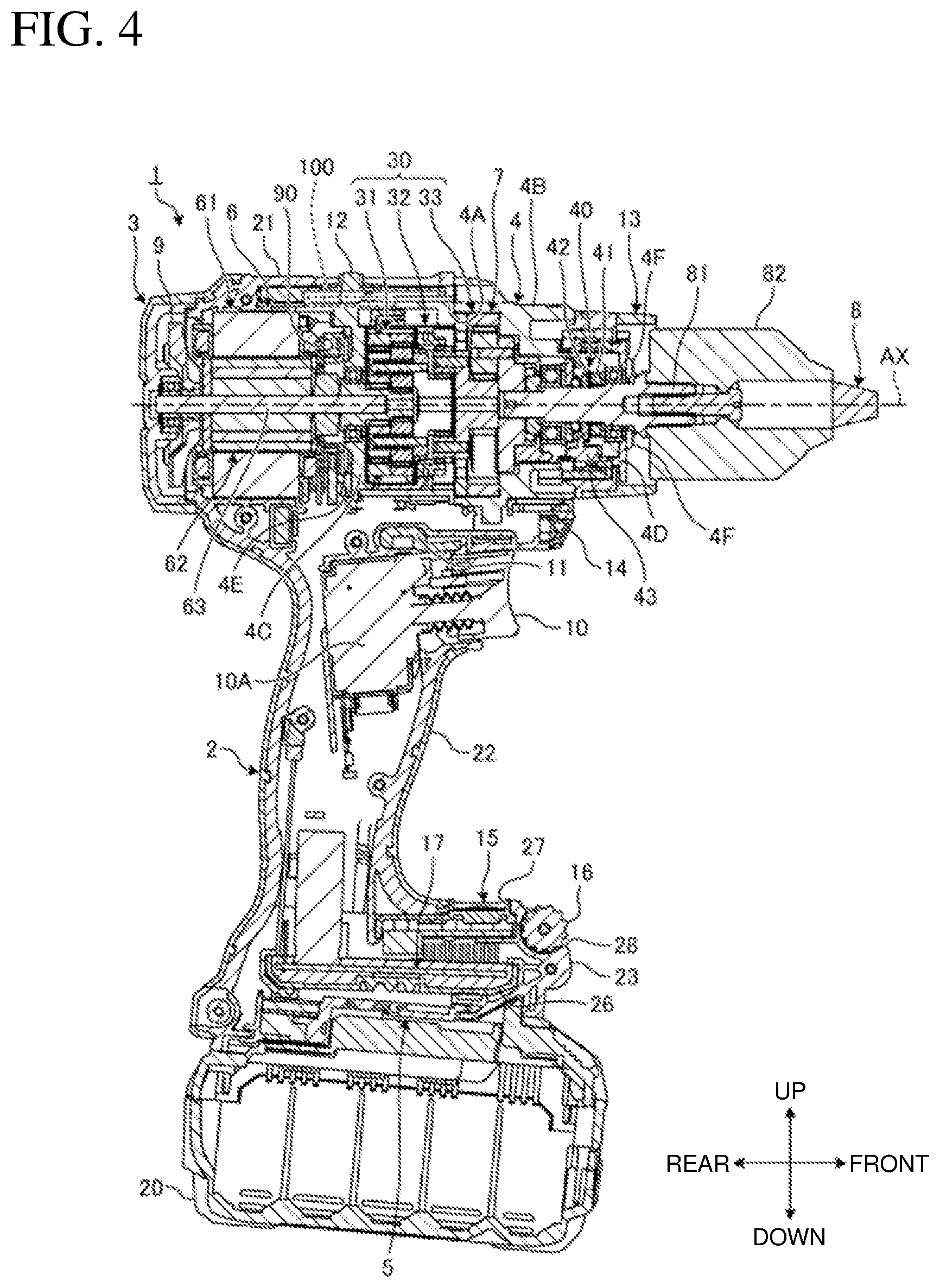 Patent US12617066 Figure 4 – Electric work machine and driver drill
