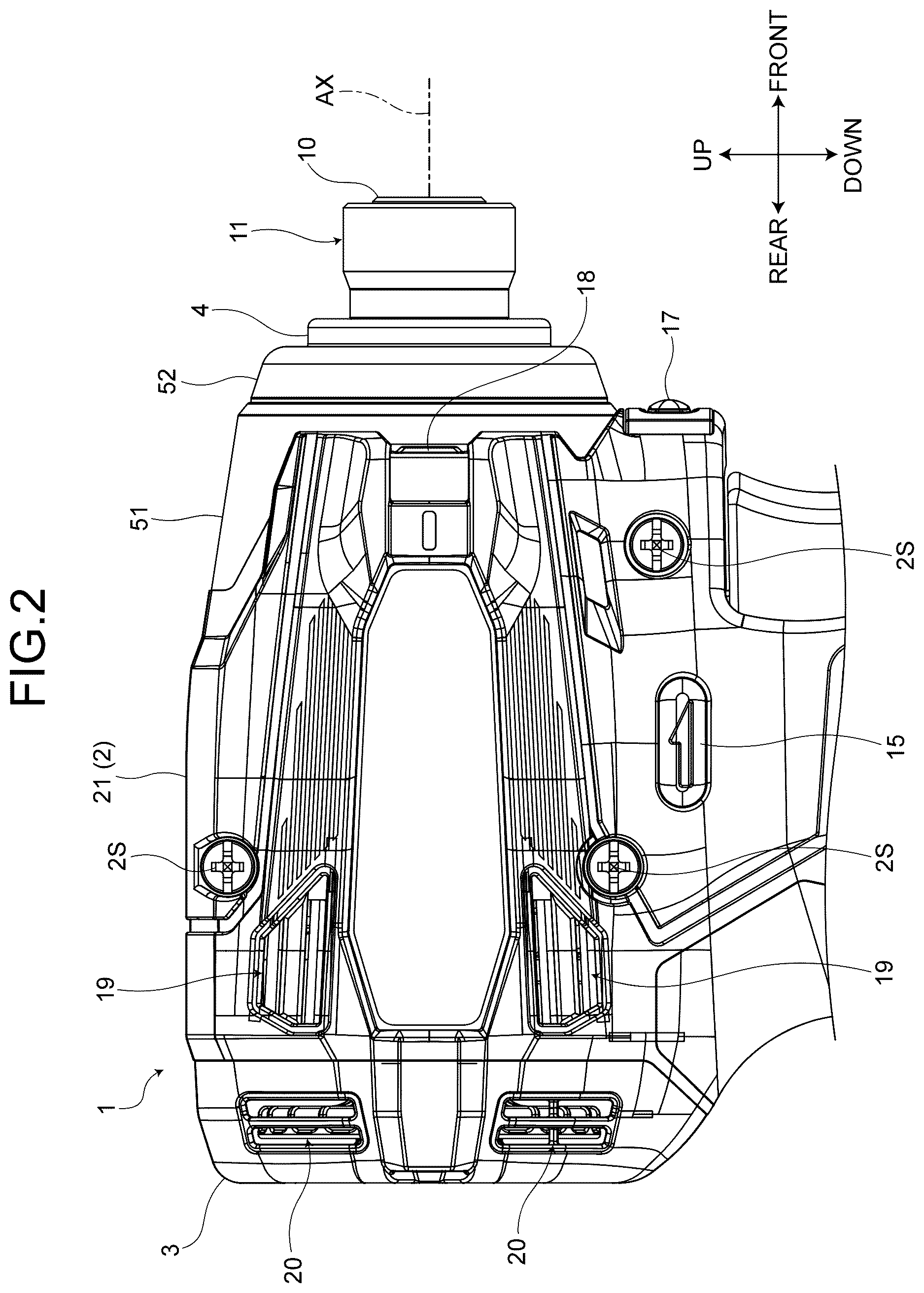 Patent US12617067 Figure 2 – Impact tool, spindle, and spindle manufacturing method