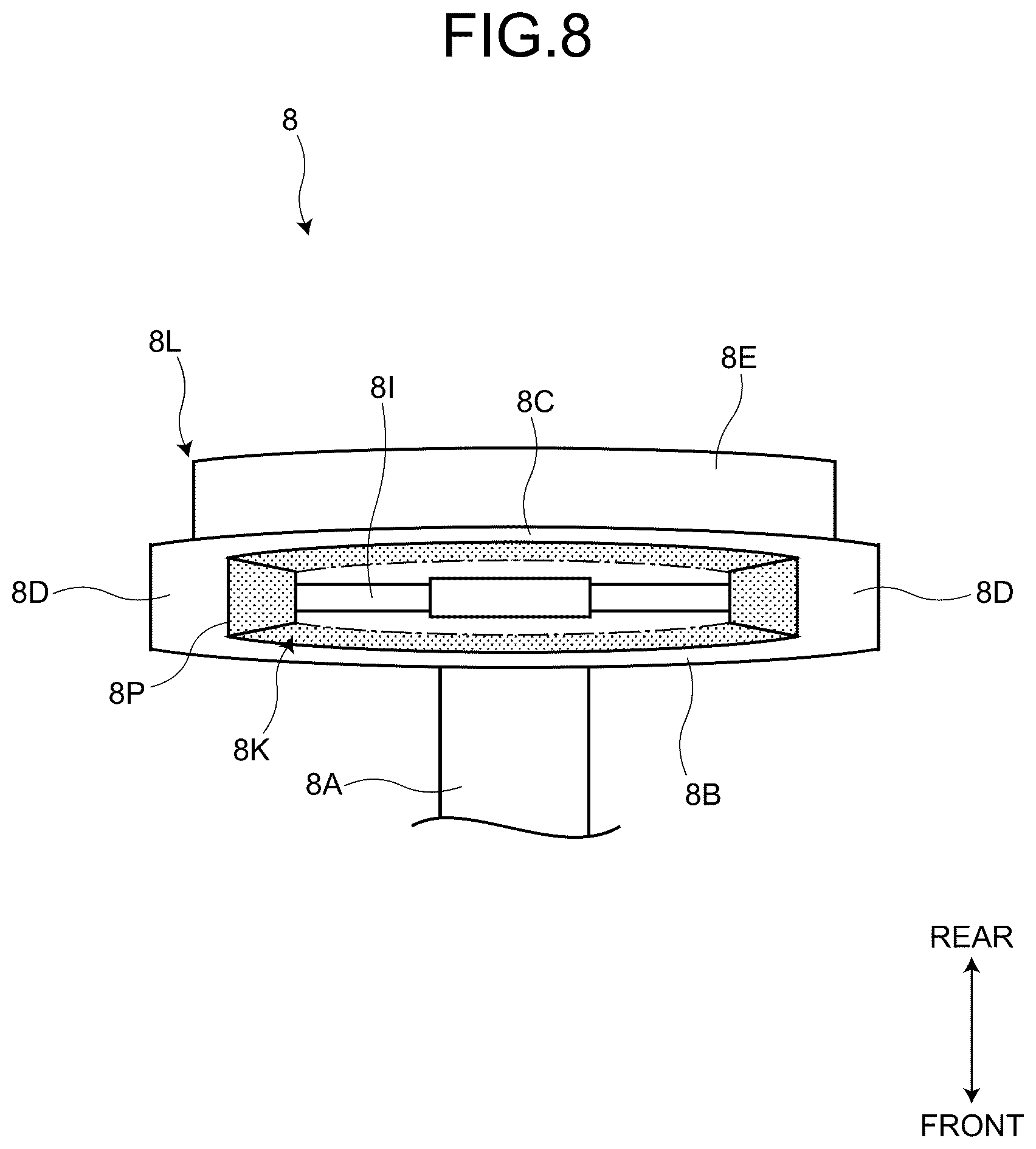 Patent US12617067 Figure 8 – Impact tool, spindle, and spindle manufacturing method