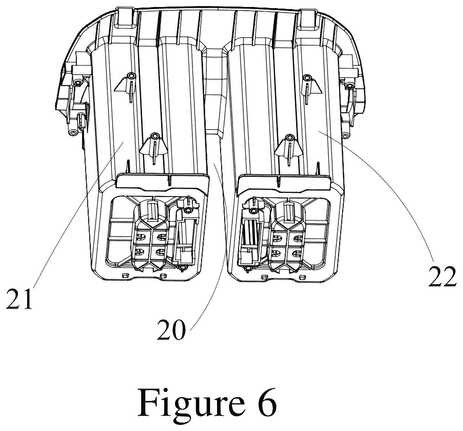 Patent US12617069 Figure 6 – Flip cover locking device and power head