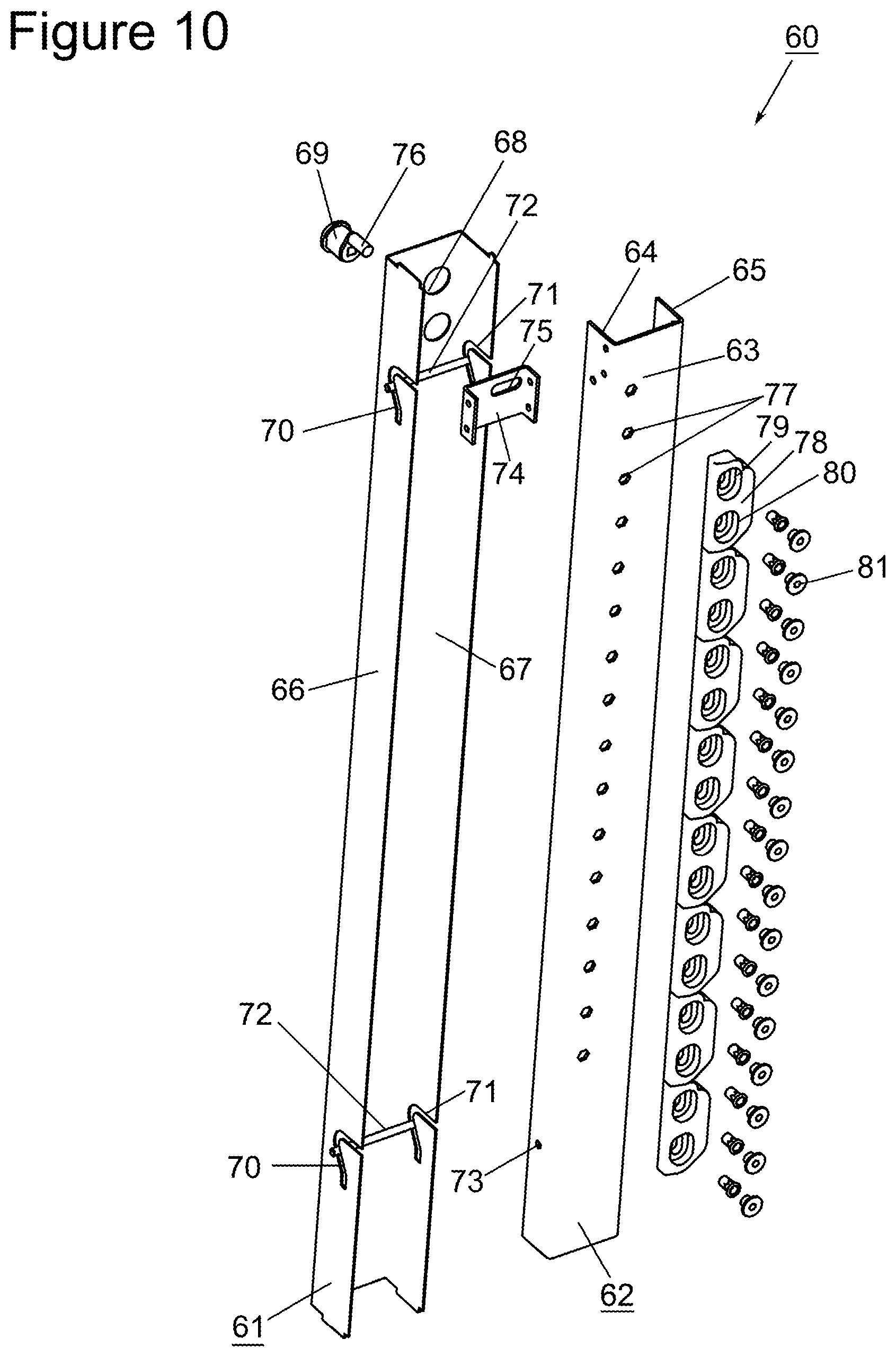 Patent US12617071 Figure 10 – Storage unit for tools