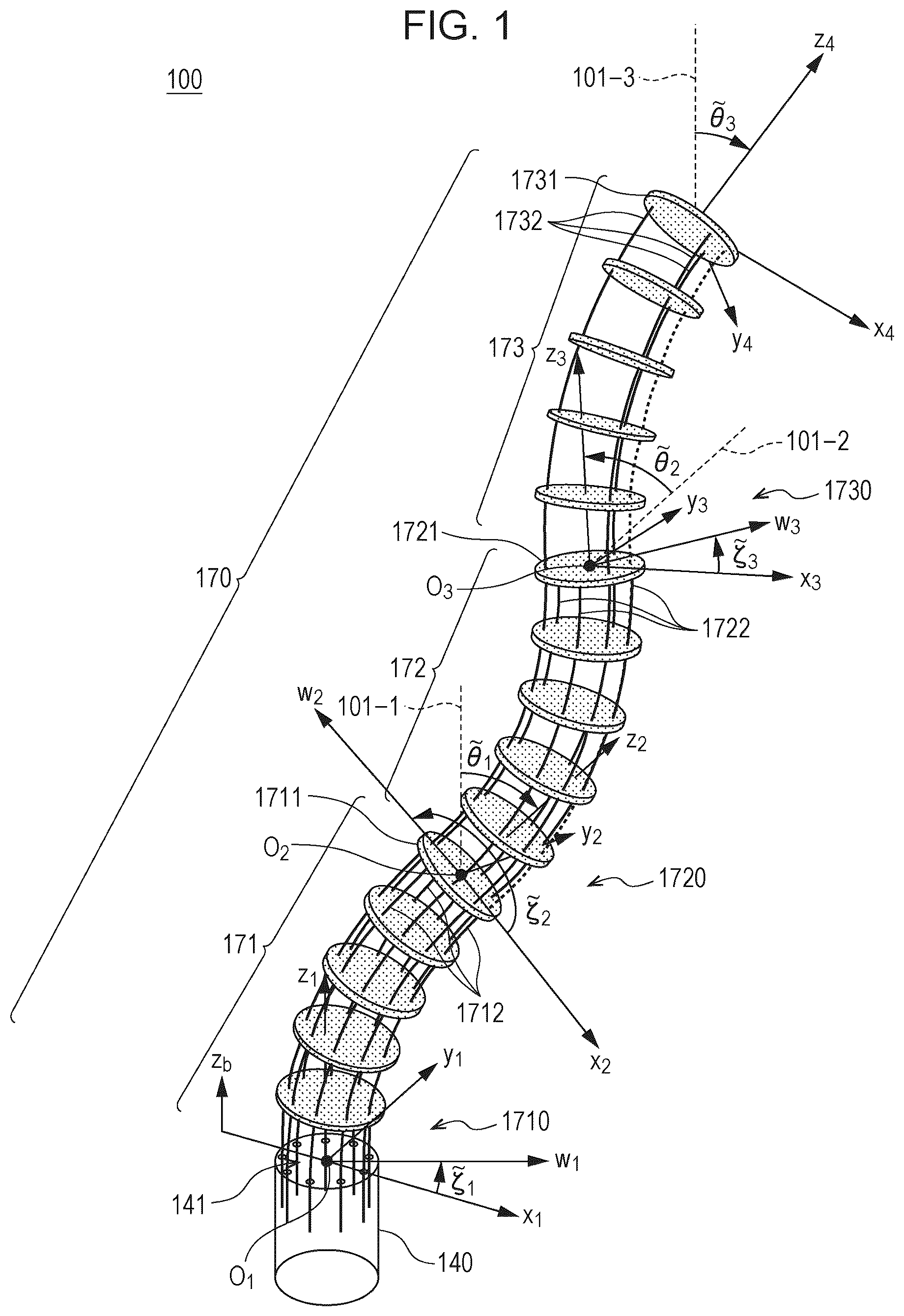 Patent US12617077 Figure 1 – Continuum robot control system and continuum robot control method