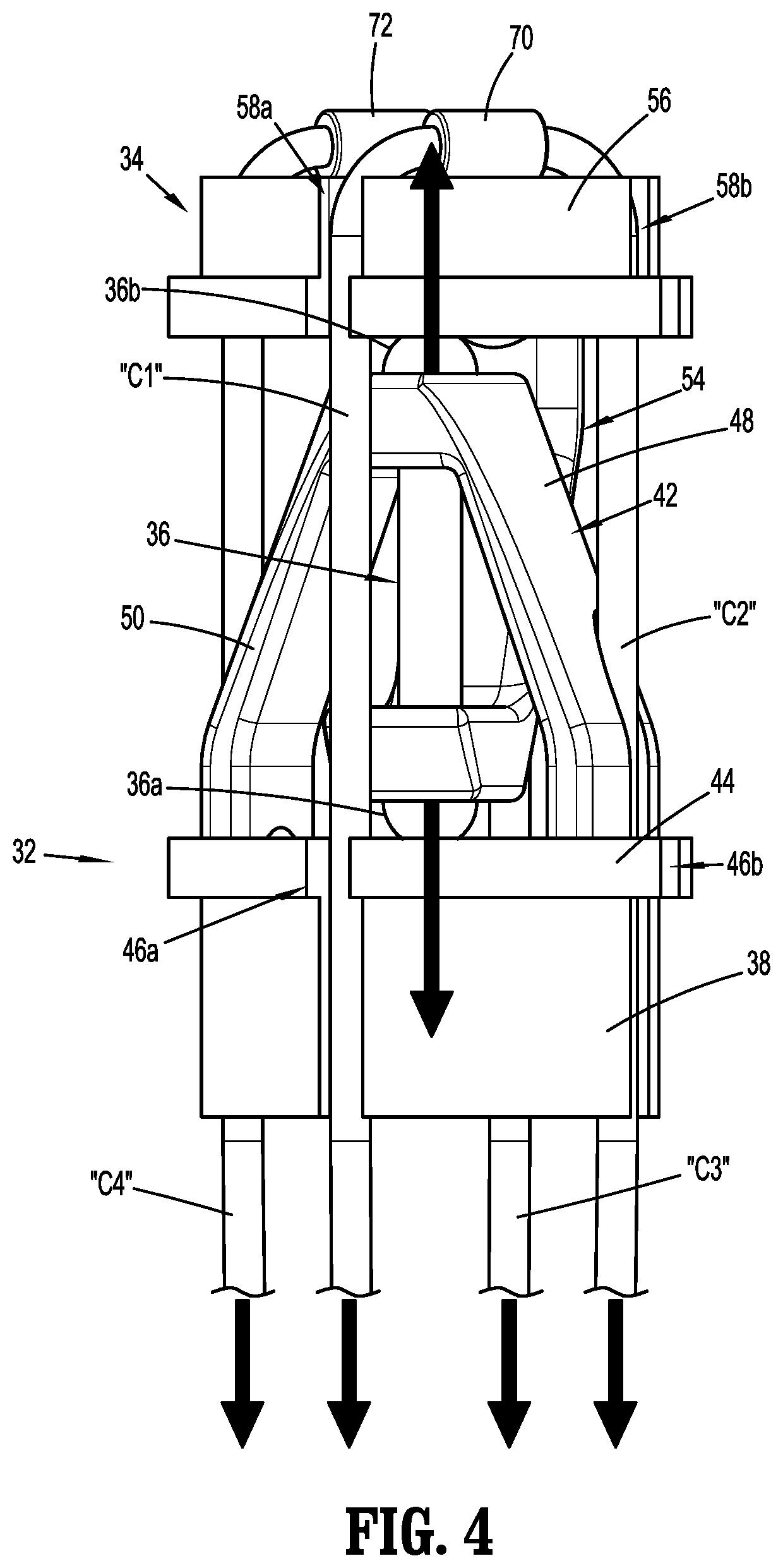 Patent US12617078 Figure 4 – Robotic surgical assemblies including surgical instruments having articulatable wrist assemblies
