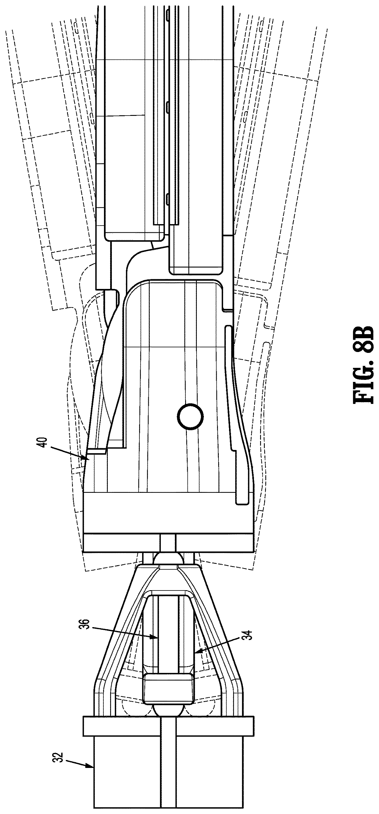 Patent US12617078 Figure 8 – Robotic surgical assemblies including surgical instruments having articulatable wrist assemblies