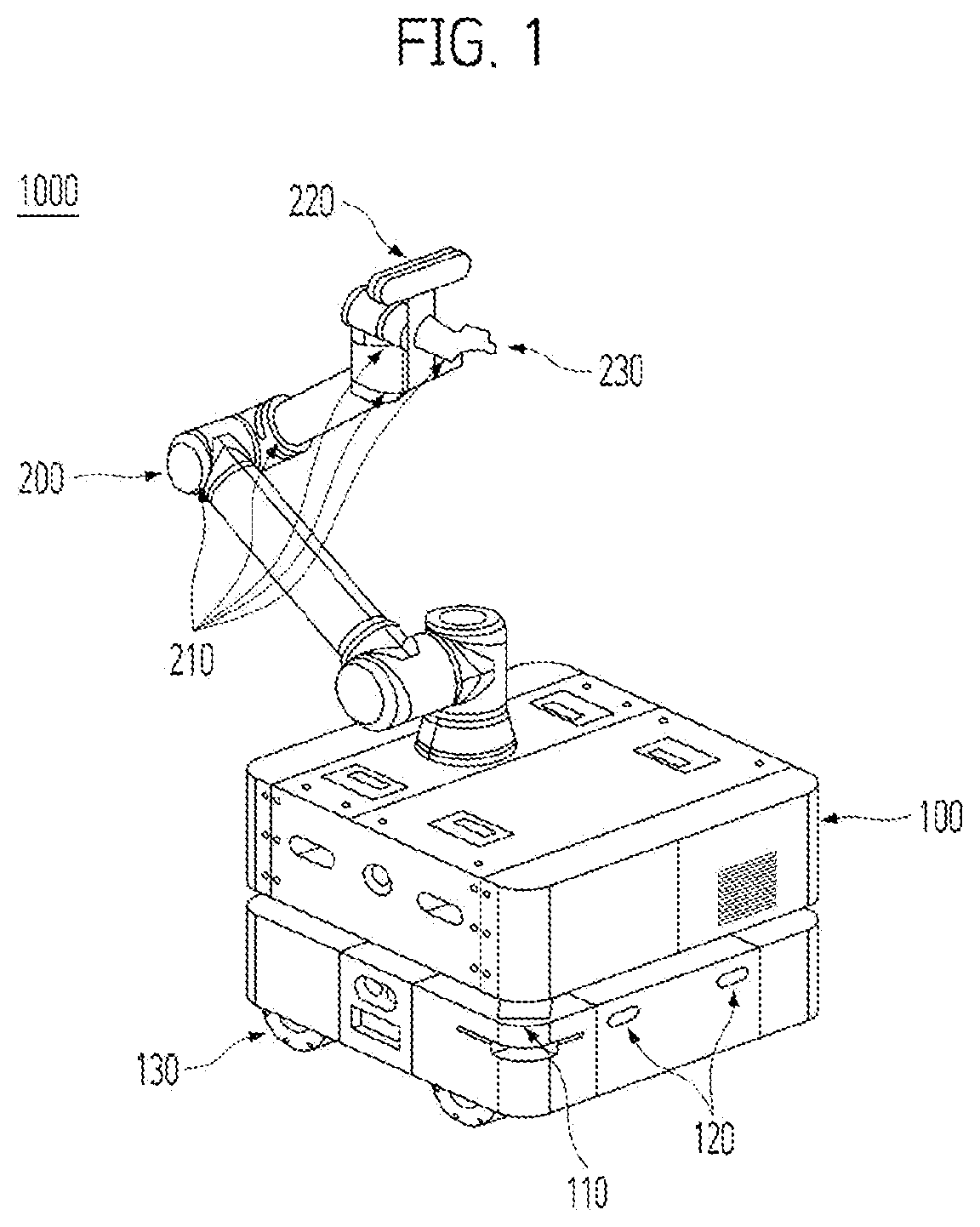 Patent US12617081 Figure 1 – Mobile manipulator robot and method for using the same