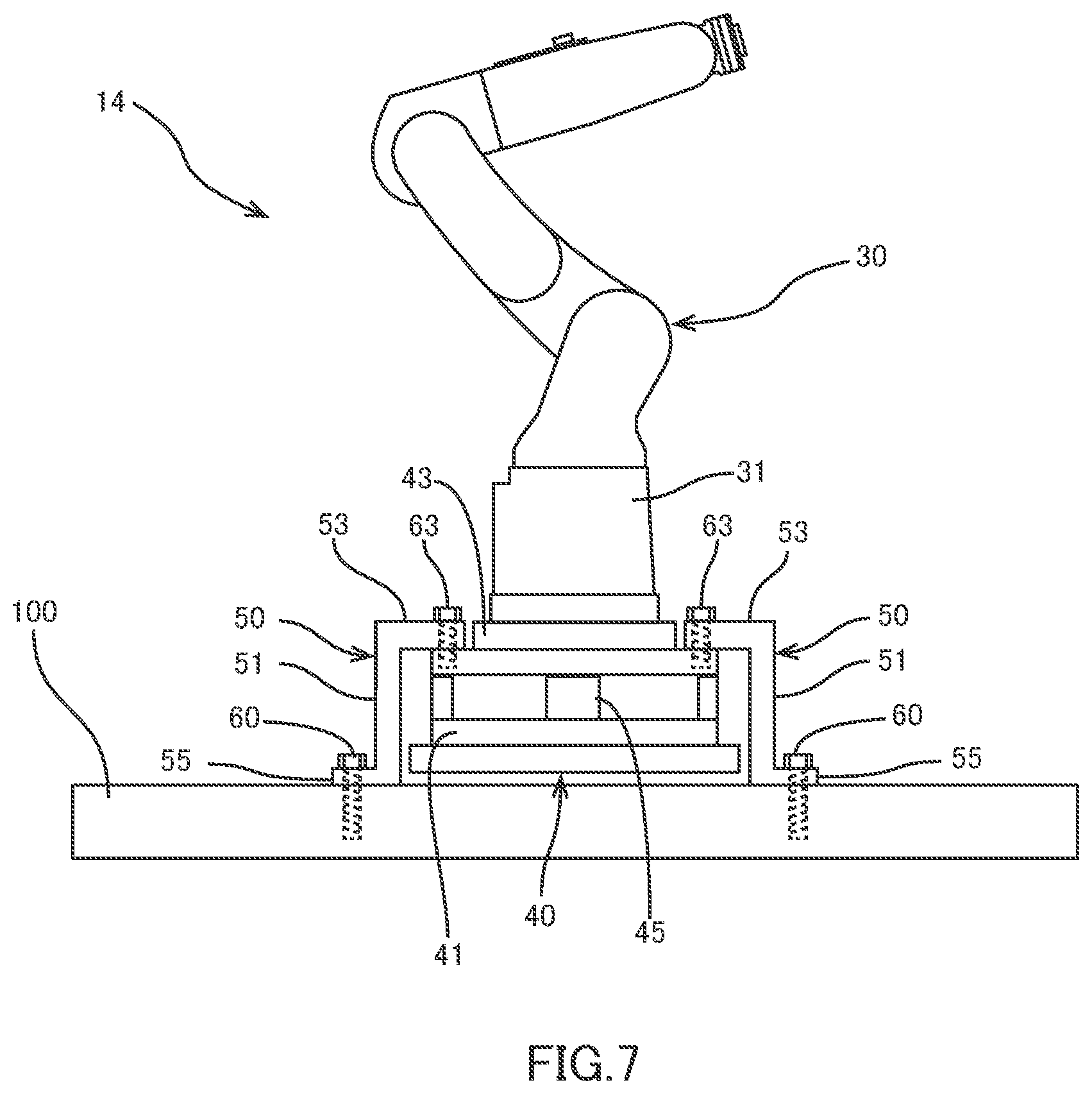 Patent US12617084 Figure 7 – Transfer leg and robot apparatus