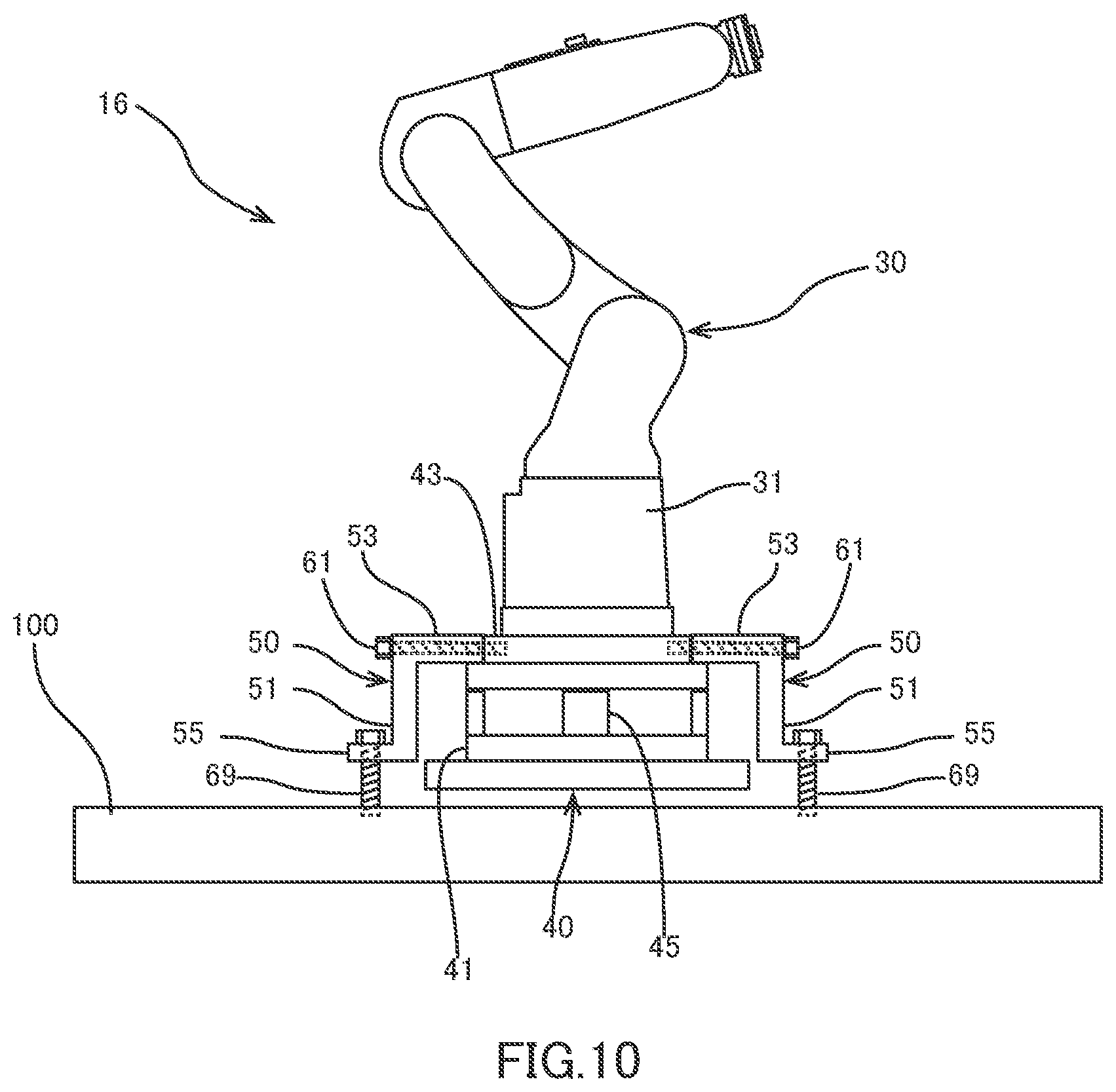 Patent US12617084 Figure 10 – Transfer leg and robot apparatus