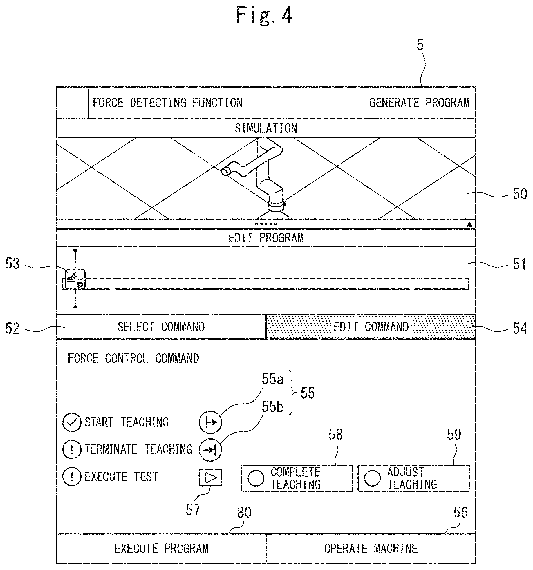 Patent US12617086 Figure 4 – Teaching device, control device, and mechanical system