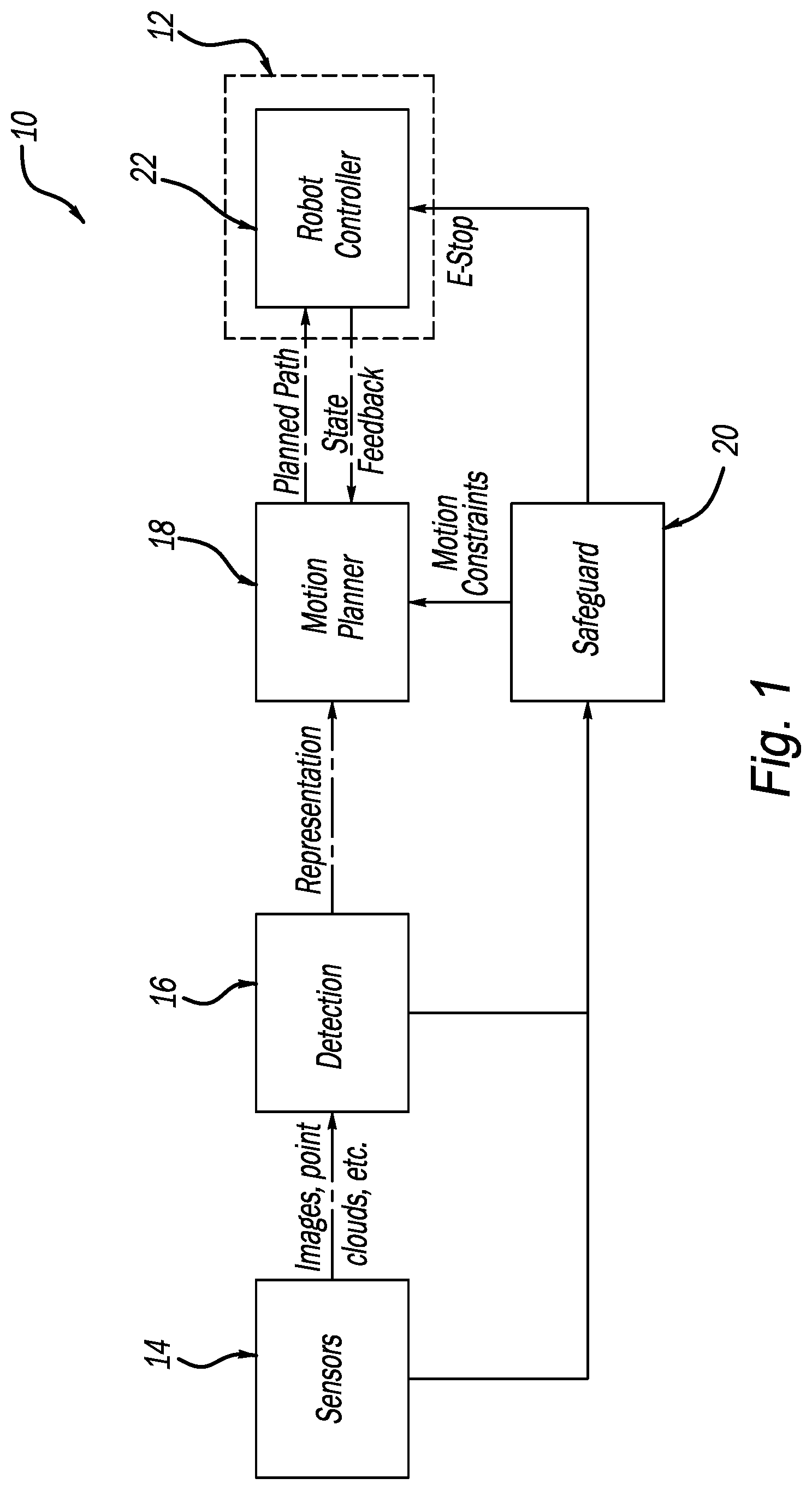 Patent US12617091 — Safety features for a robot assembly and method of same — Figure 1