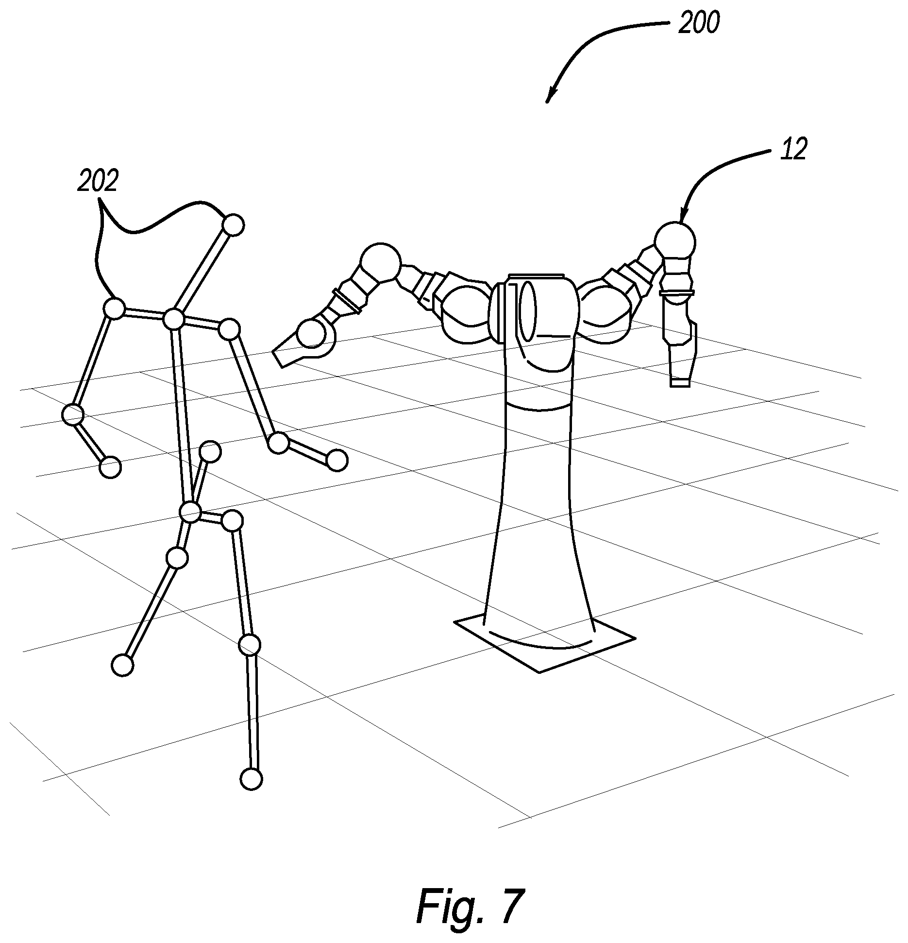 Patent US12617091 Figure 7 – Safety features for a robot assembly and method of same