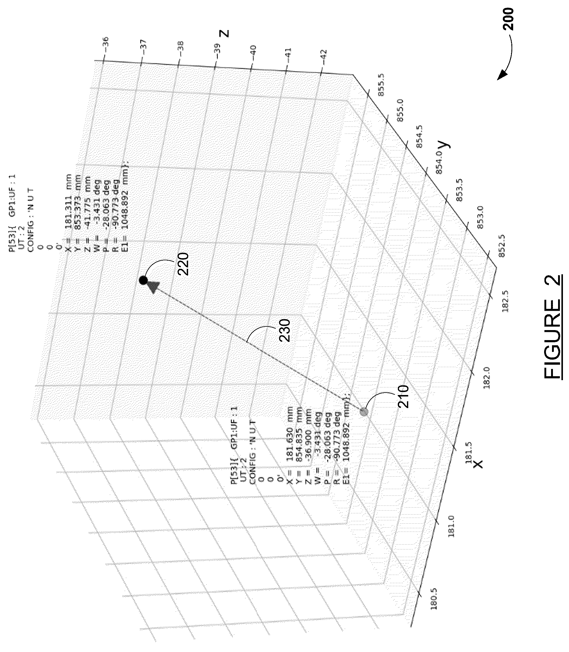 Patent US12617094 Figure 2 – Teach pendant change position touchup visualization
