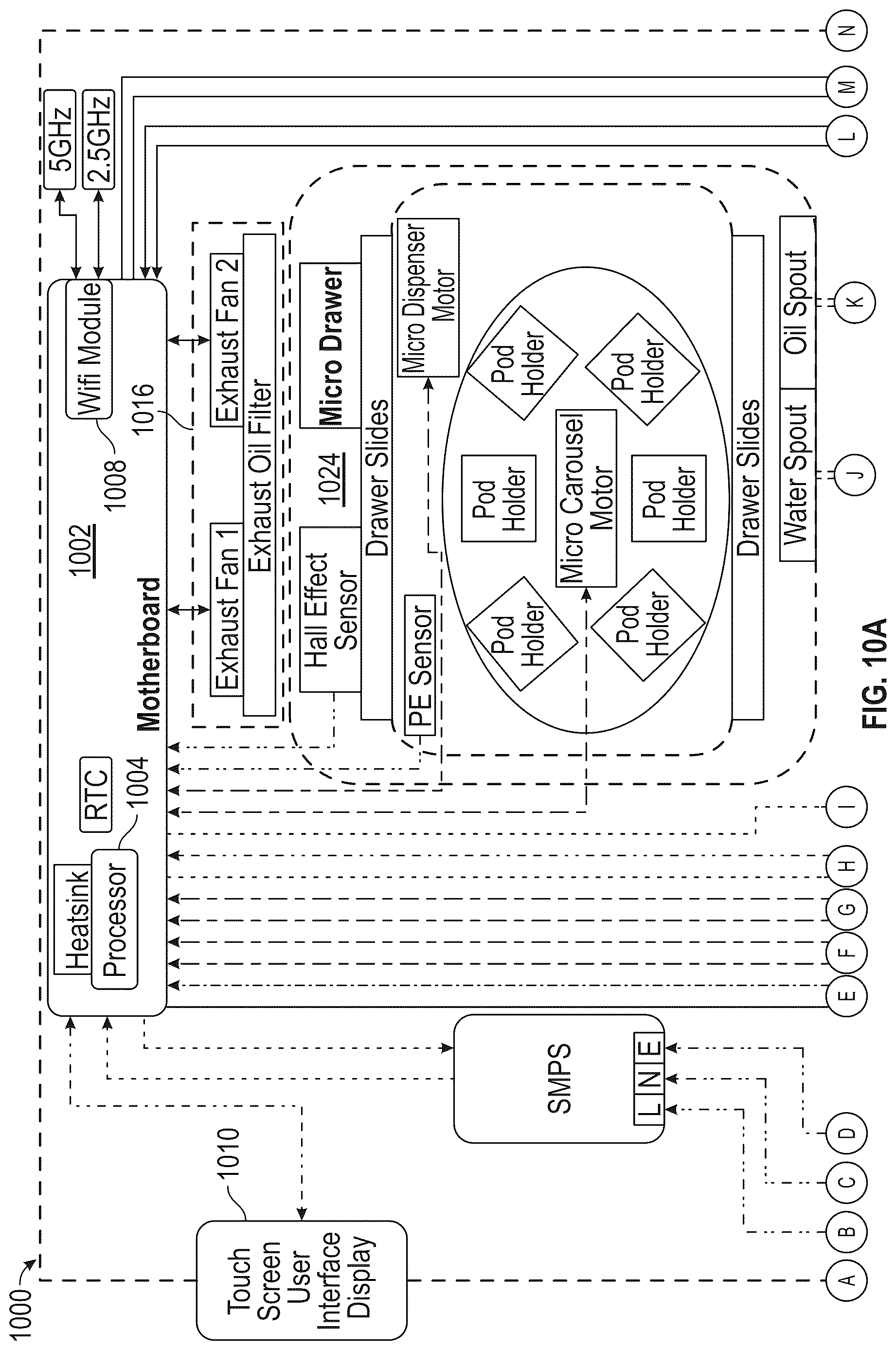 Patent US12617100 Figure 10 – Countertop cooking robot