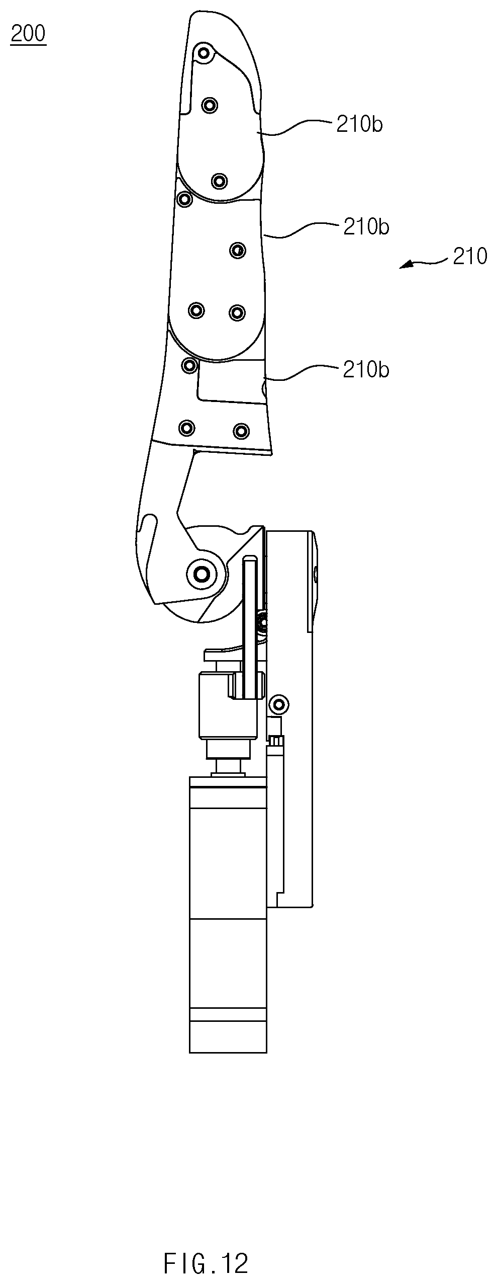 Patent US12617106 Figure 12 – Robot hand module