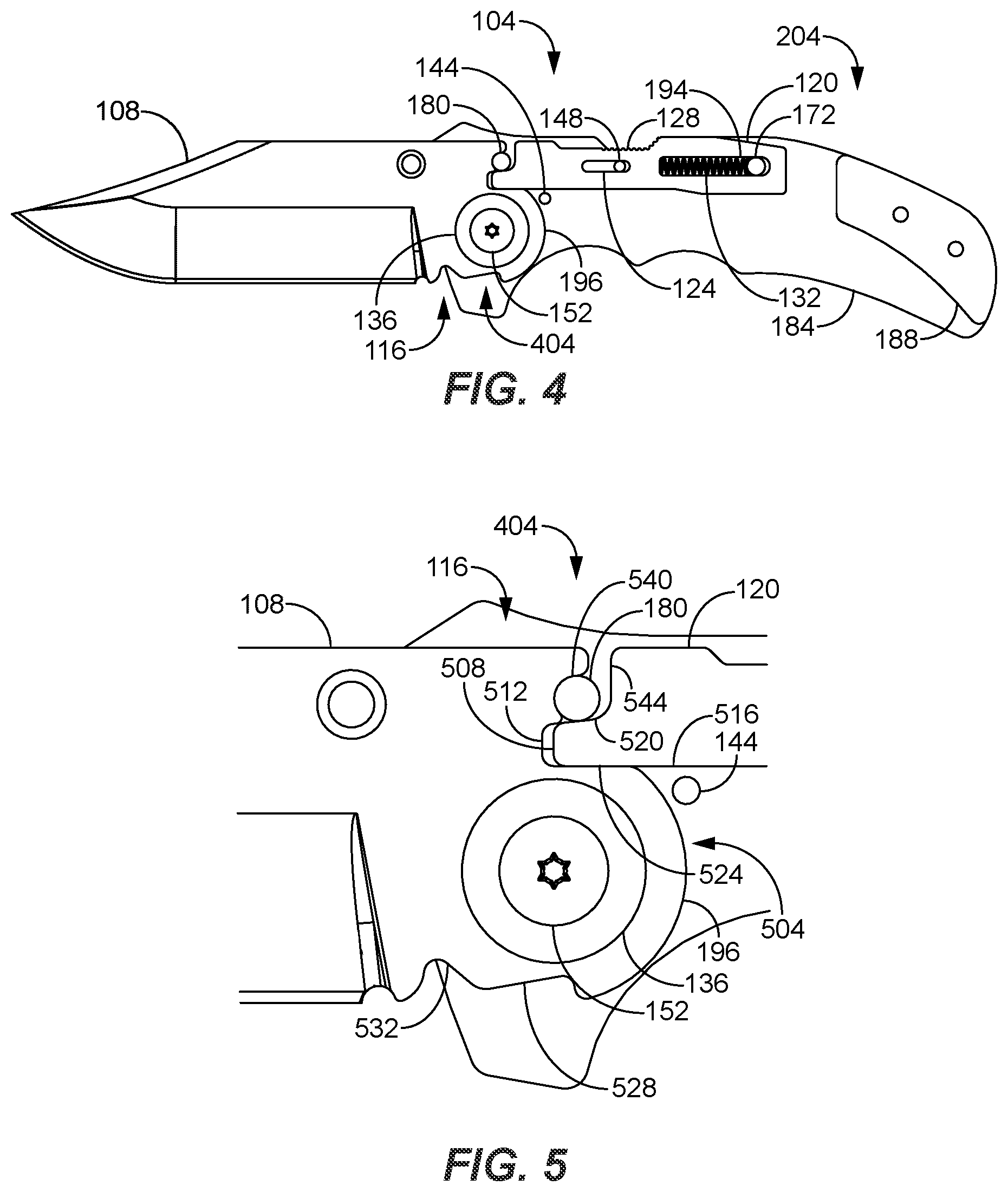 Patent US12617107 Figure 2 – Locking foldable knife