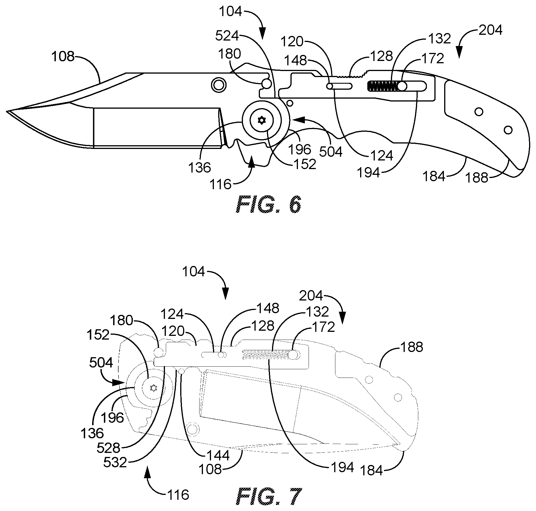 Patent US12617107 Figure 3 – Locking foldable knife