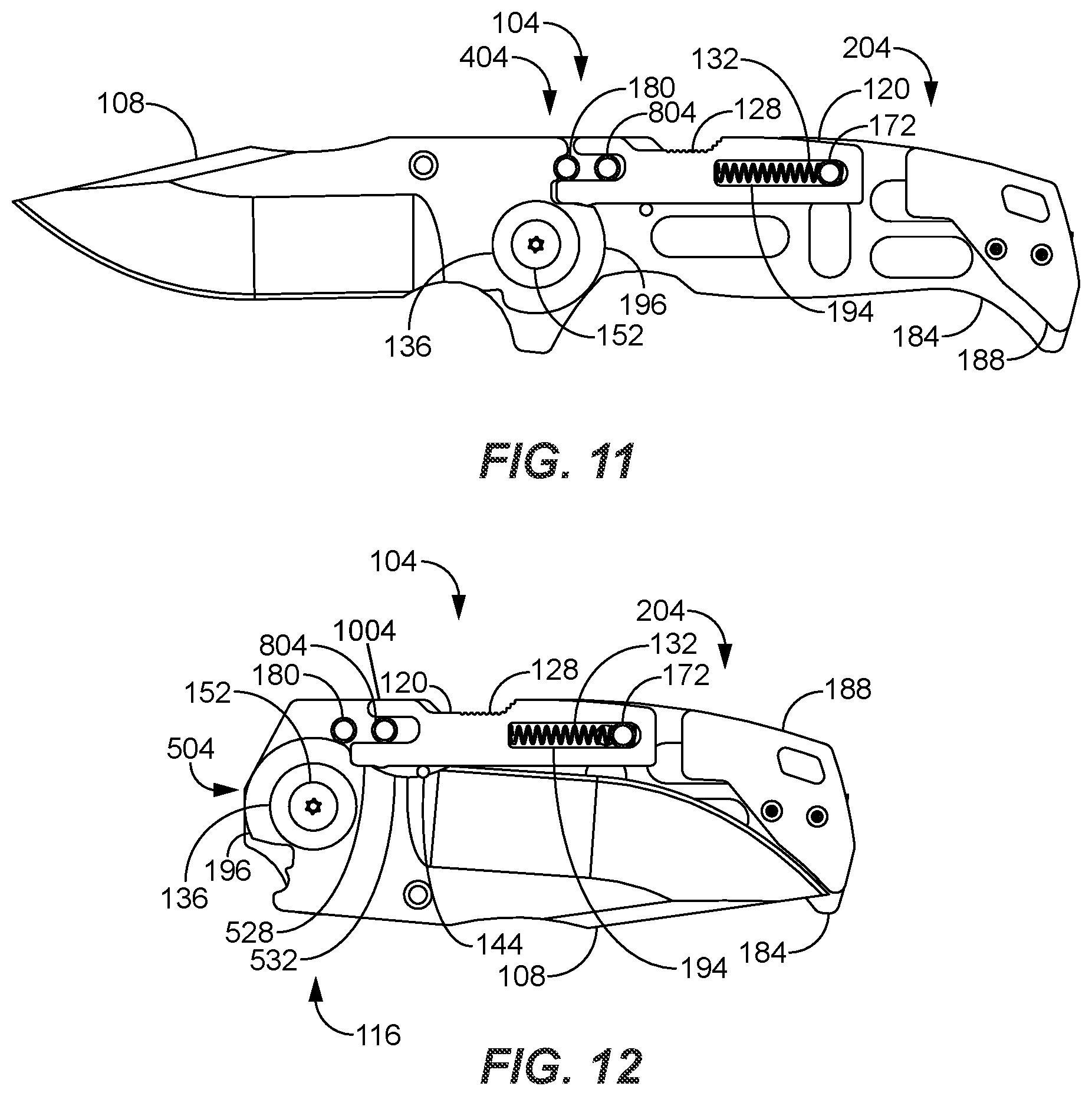 Patent US12617107 Figure 6 – Locking foldable knife