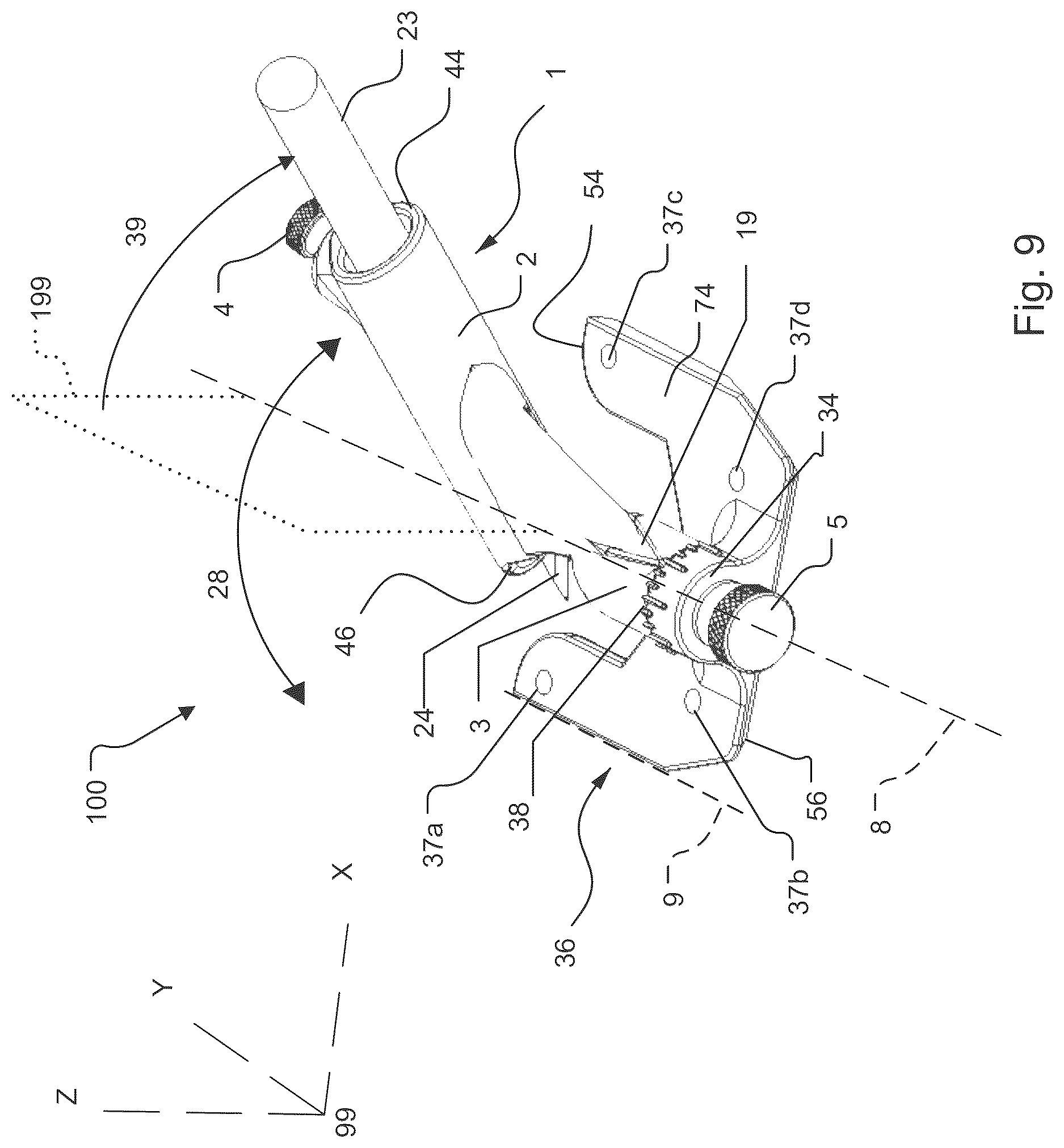 Patent US12617112 Figure 6 – Handheld cutting device and system for cutting sheet goods