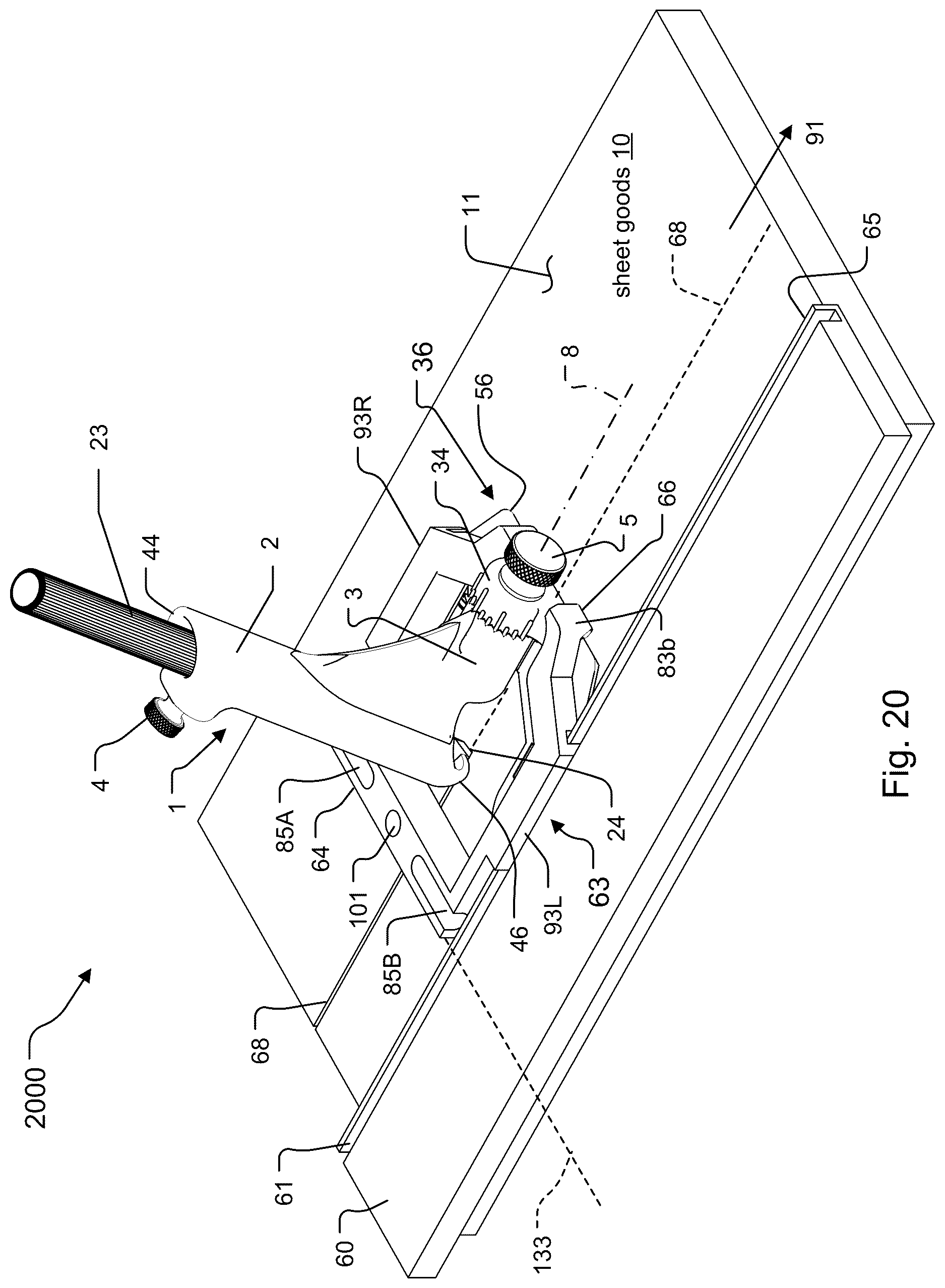 Patent US12617112 Figure 17 – Handheld cutting device and system for cutting sheet goods