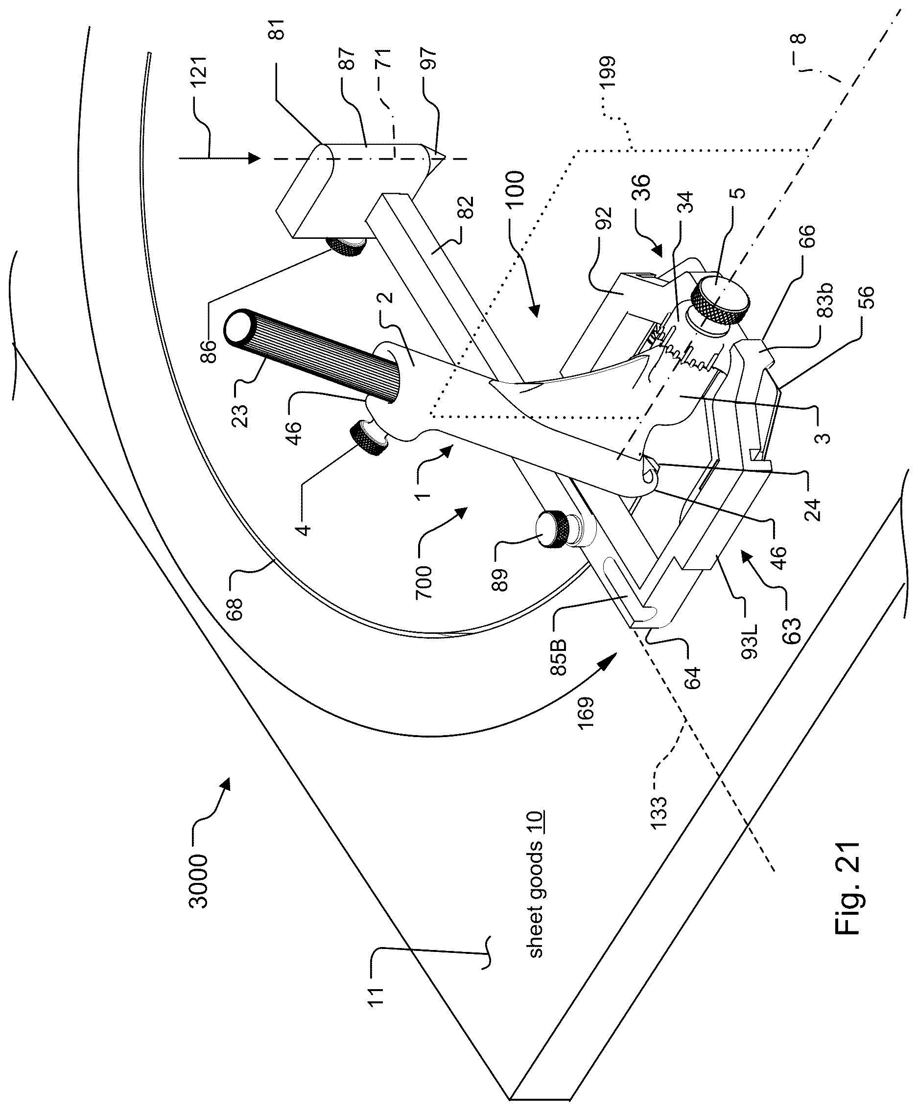 Patent US12617112 Figure 18 – Handheld cutting device and system for cutting sheet goods
