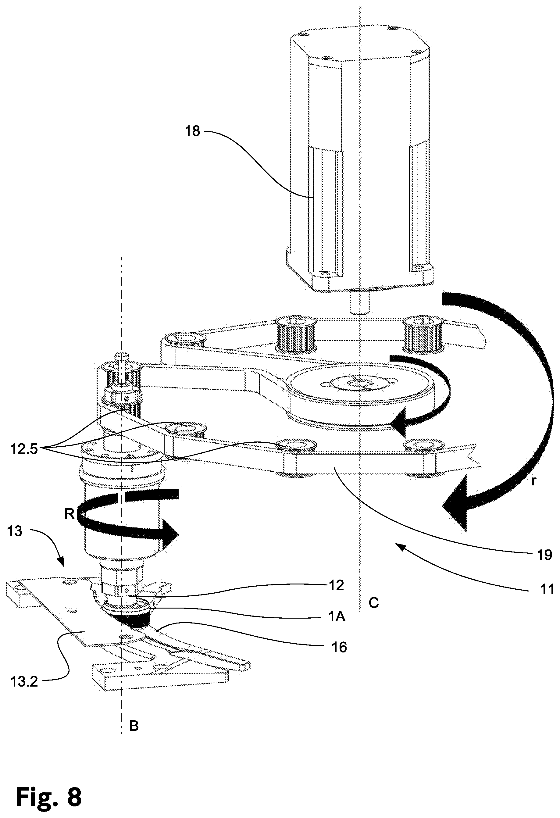 Patent US12617114 Figure 6 – Apparatus and method for producing a locking ring on a closure cap for a container