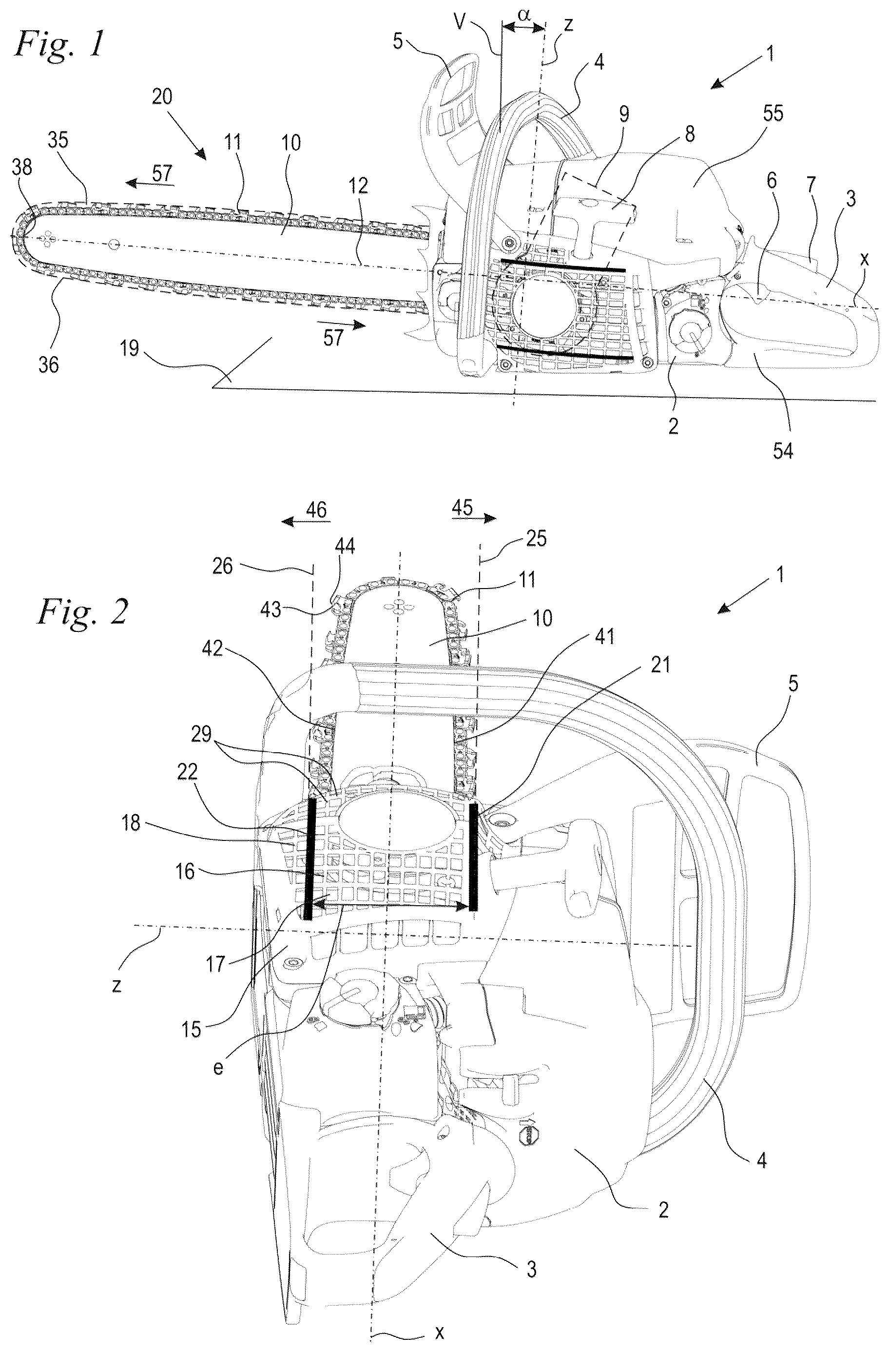 Patent US12617117 Figure 1 – Chain saw and method for making a cut in a work piece with a chain saw
