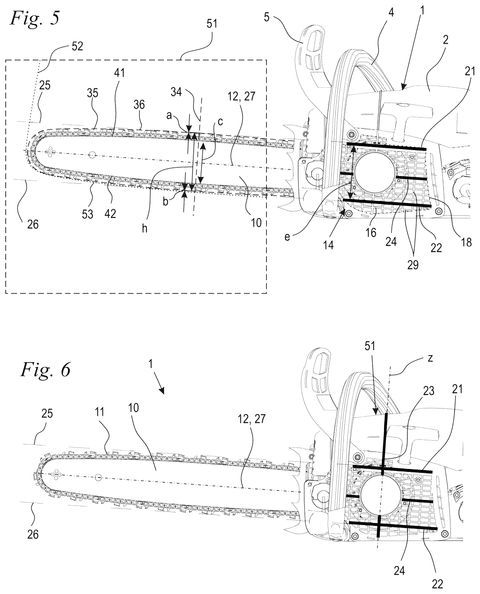 Patent US12617117 Figure 3 – Chain saw and method for making a cut in a work piece with a chain saw
