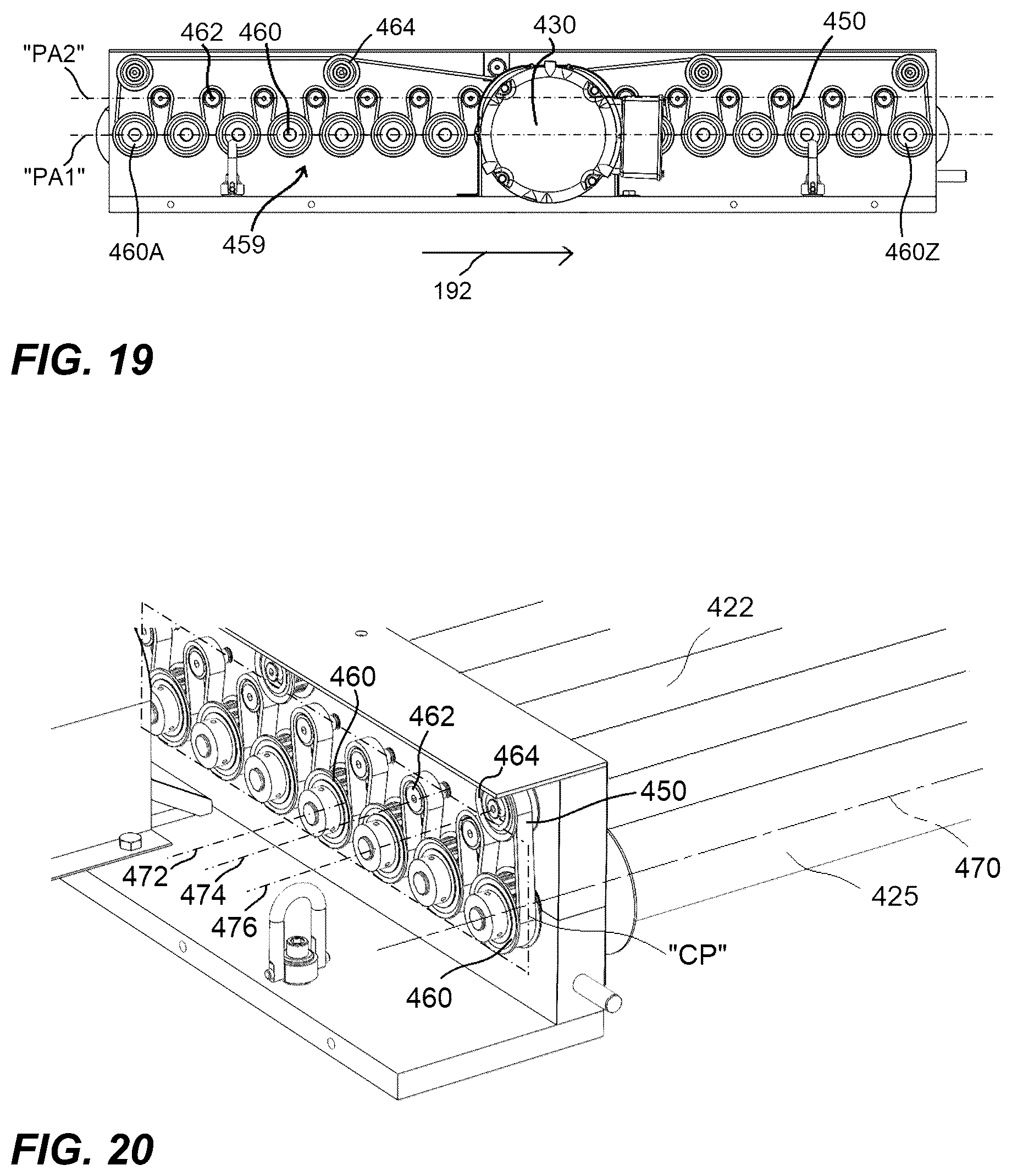 Patent US12617123 Figure 11 – Slurry roller conveyor for gypsum board manufacture
