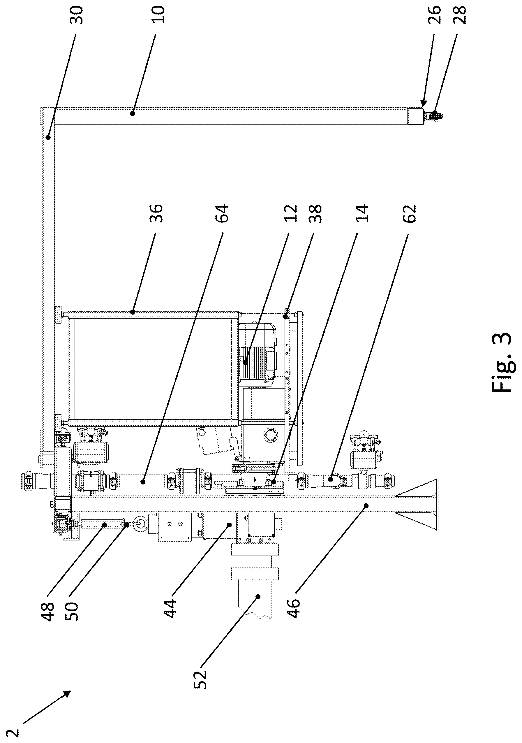 Patent US12617125 Figure 3 – Pelletizing apparatus for the production of pellets from a melt flow and related operating and maintenance method